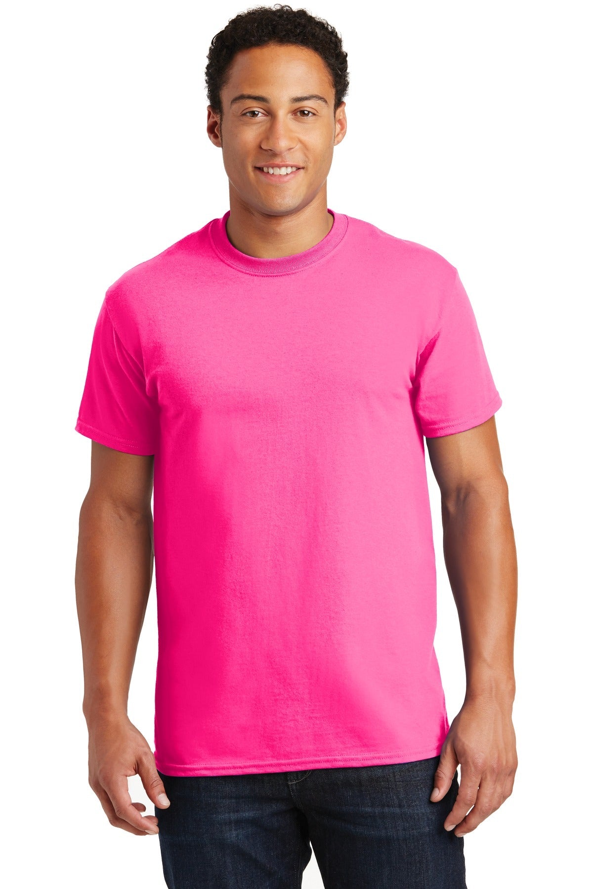 Gildan® - Ultra Cotton® 100% US Cotton T-Shirt. 2000 [Safety Pink] - DFW Impression