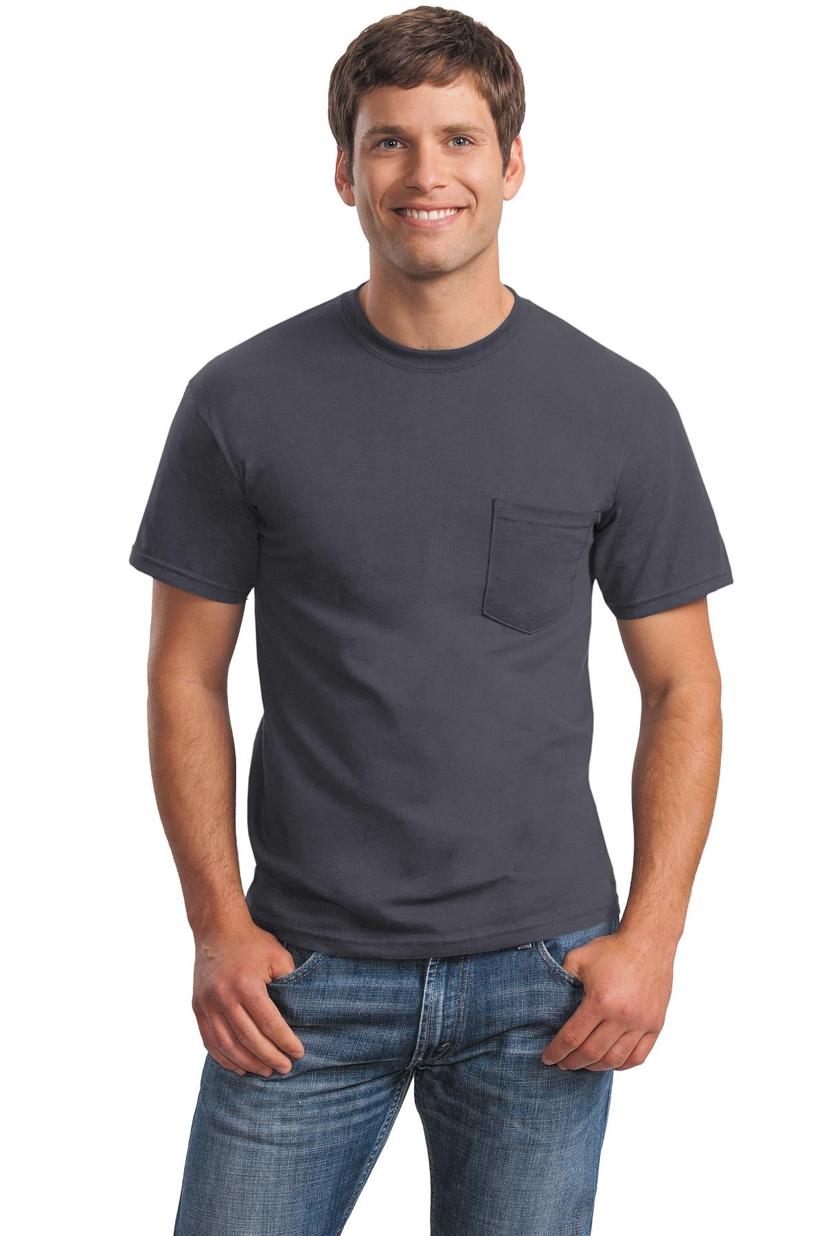 Gildan® - Ultra Cotton® 100% US Cotton T-Shirt with Pocket. 2300 [Charcoal] - DFW Impression