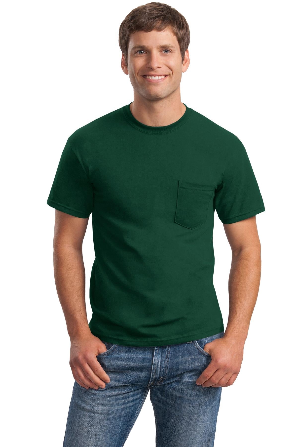 Gildan® - Ultra Cotton® 100% US Cotton T-Shirt with Pocket. 2300 [Forest] - DFW Impression