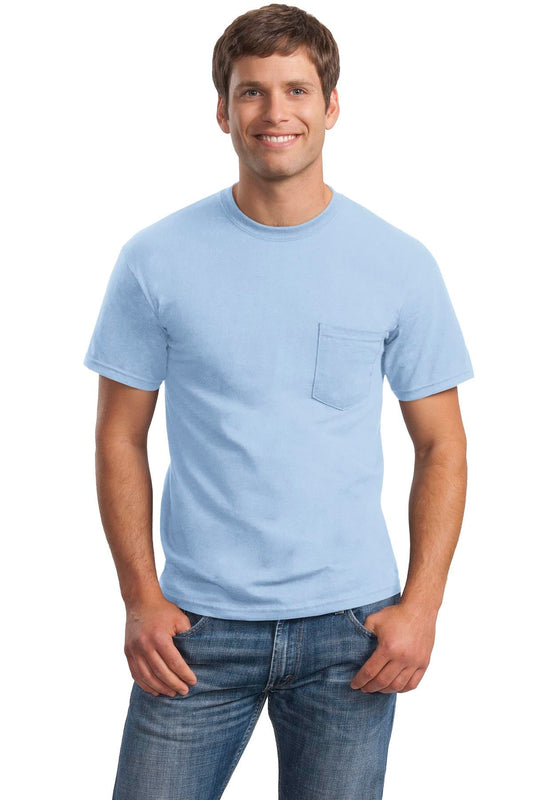 Gildan® - Ultra Cotton® 100% US Cotton T-Shirt with Pocket. 2300 [Light Blue] - DFW Impression