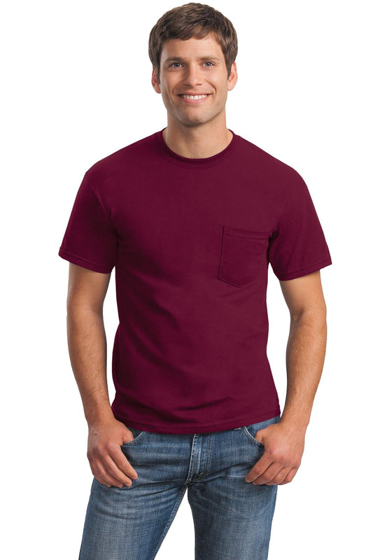 Gildan® - Ultra Cotton® 100% US Cotton T-Shirt with Pocket. 2300 [Maroon] - DFW Impression