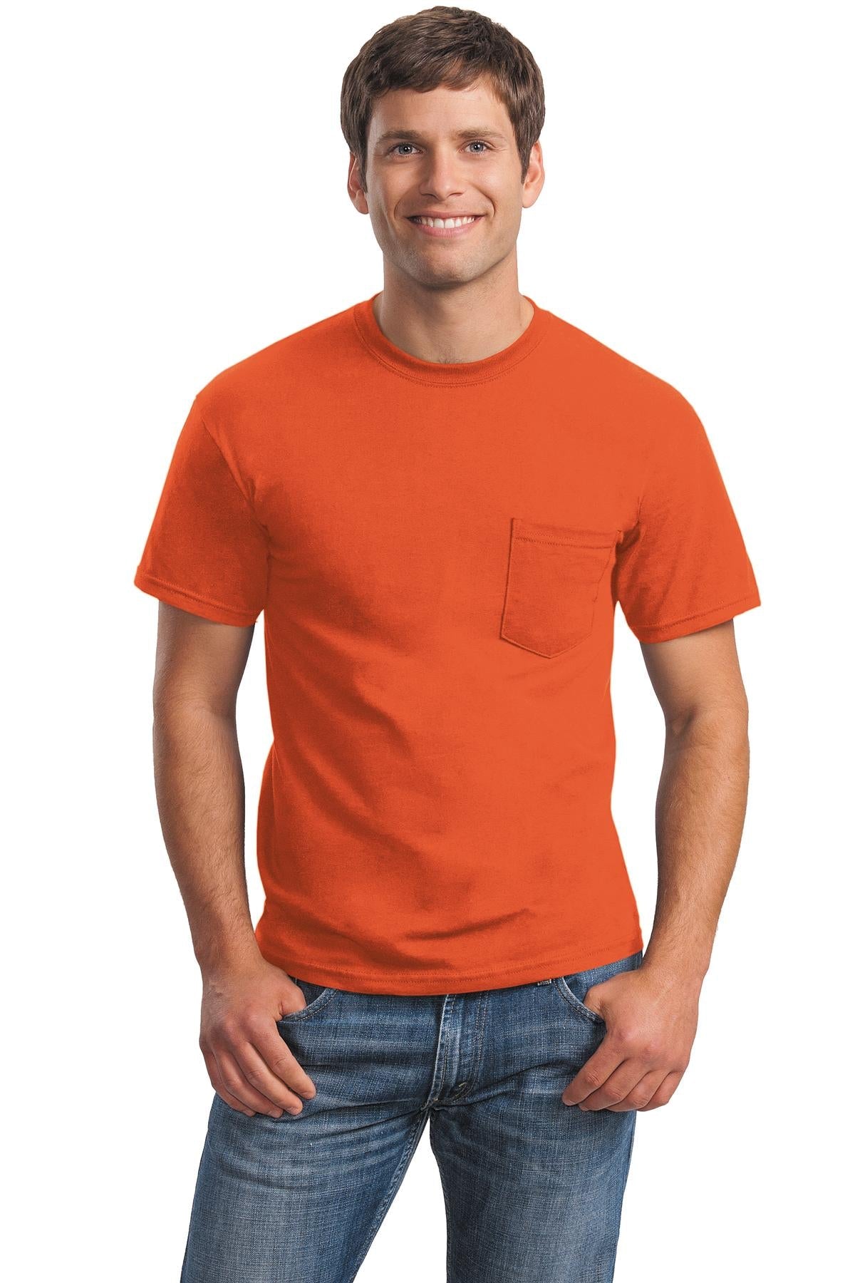 Gildan® - Ultra Cotton® 100% US Cotton T-Shirt with Pocket. 2300 [Orange] - DFW Impression
