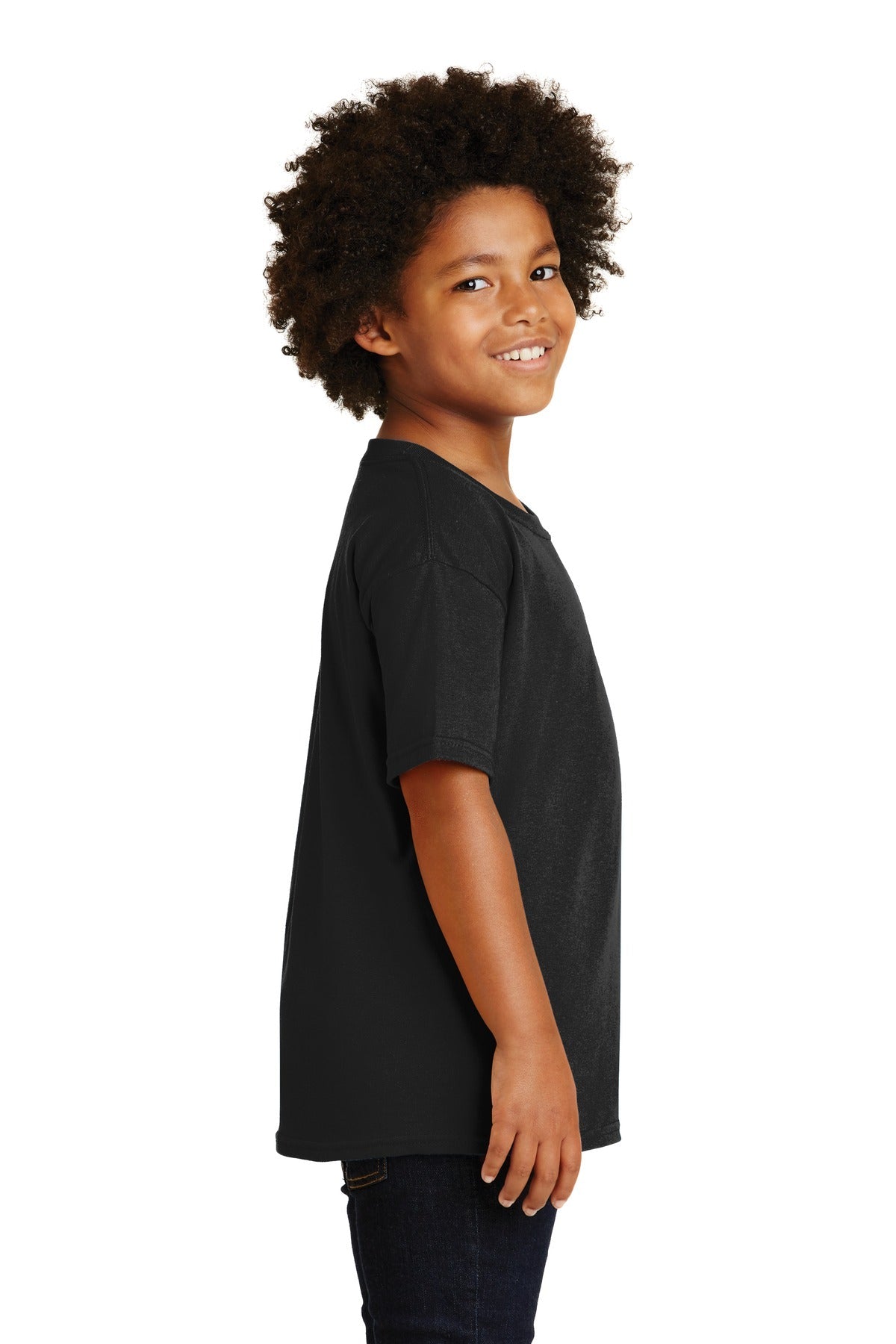 Gildan® - Youth Heavy Cotton™ 100% Cotton T-Shirt. 5000B [Black] - DFW Impression