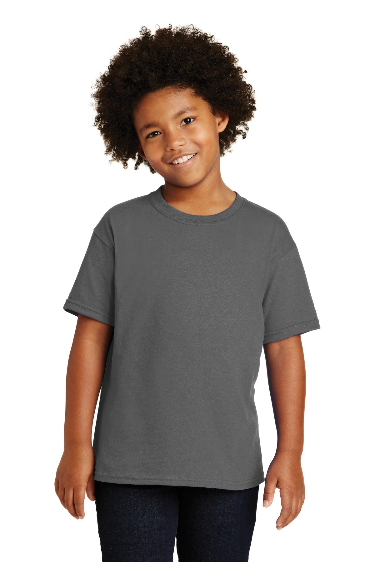 Gildan® - Youth Heavy Cotton™ 100% Cotton T-Shirt. 5000B [Charcoal] - DFW Impression