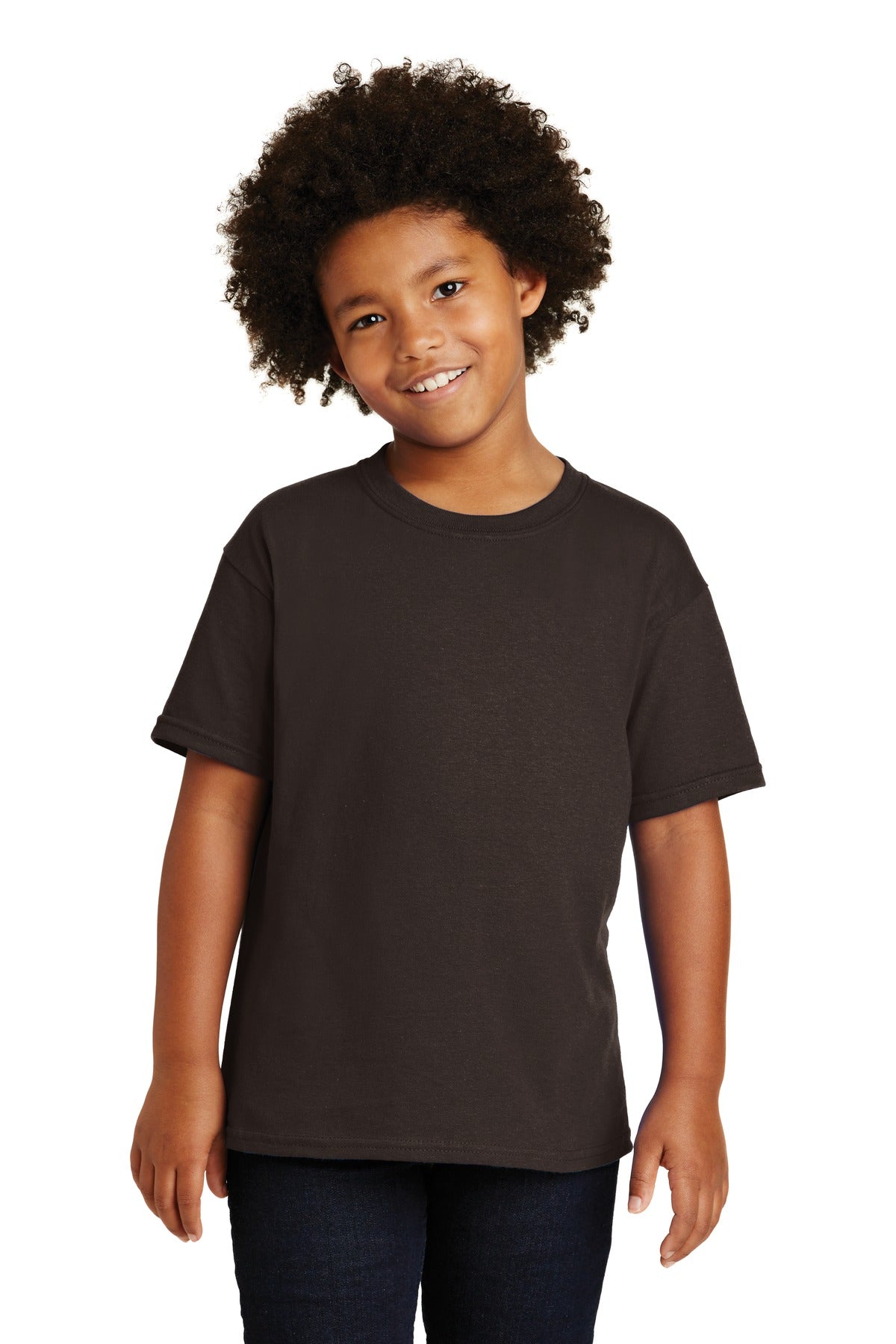 Gildan® - Youth Heavy Cotton™ 100% Cotton T-Shirt. 5000B [Dark Chocolate] - DFW Impression