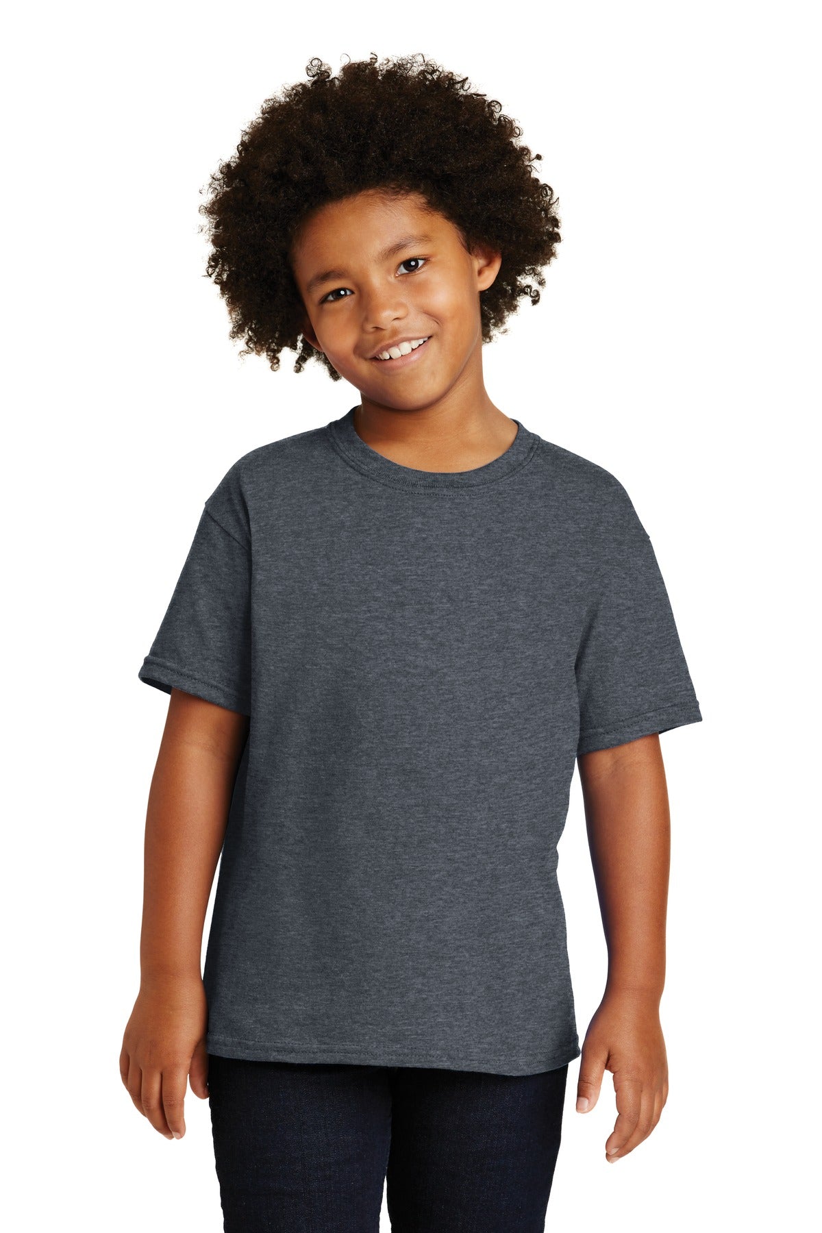 Gildan® - Youth Heavy Cotton™ 100% Cotton T-Shirt. 5000B [Dark Heather] - DFW Impression