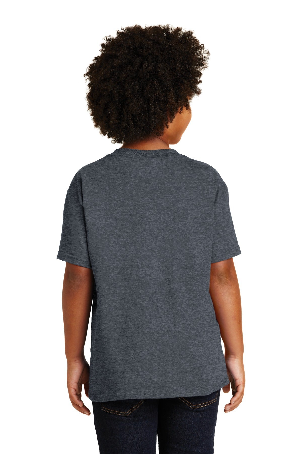 Gildan® - Youth Heavy Cotton™ 100% Cotton T-Shirt. 5000B [Dark Heather] - DFW Impression