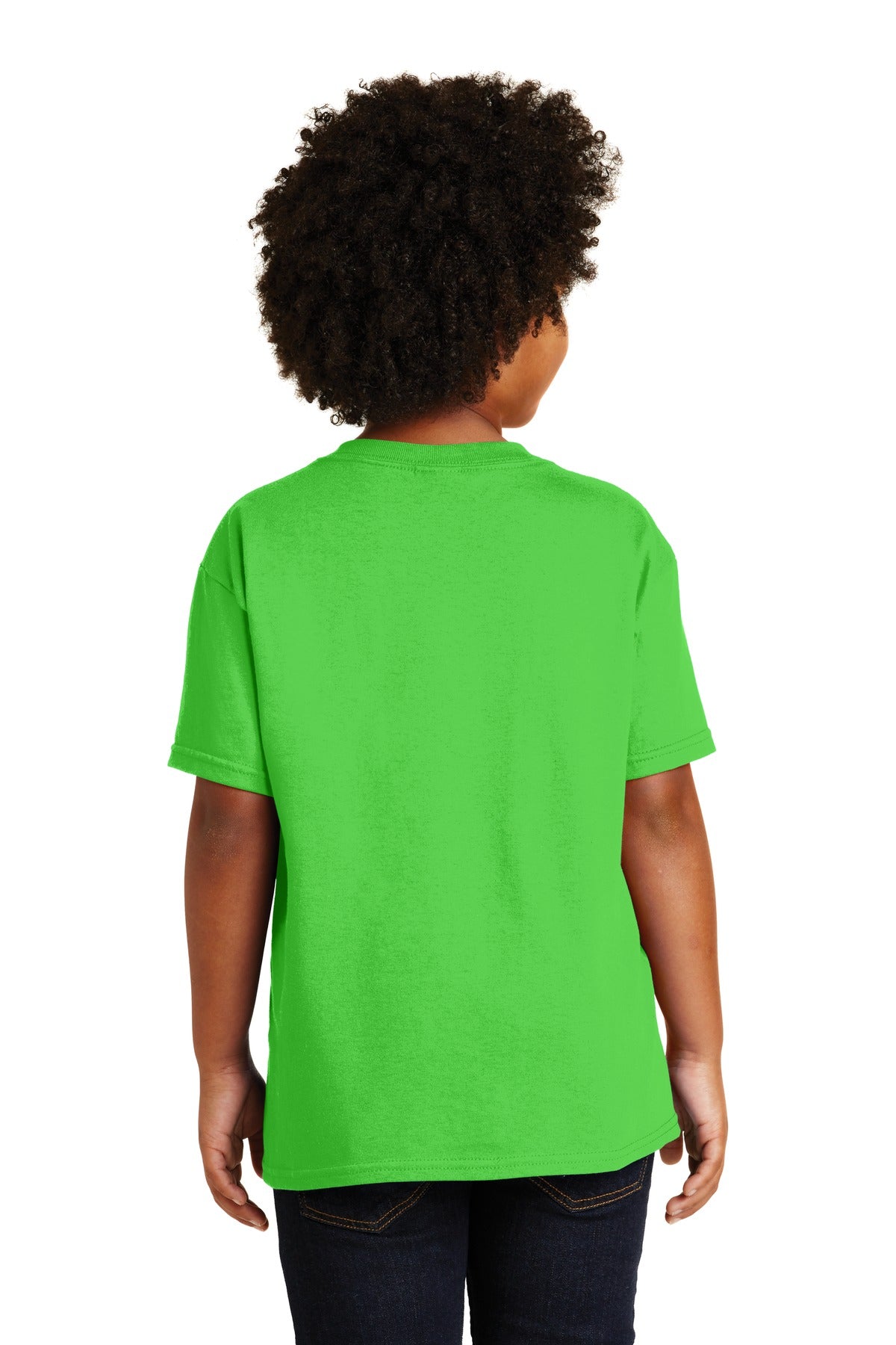 Gildan® - Youth Heavy Cotton™ 100% Cotton T-Shirt. 5000B [Electric Green] - DFW Impression