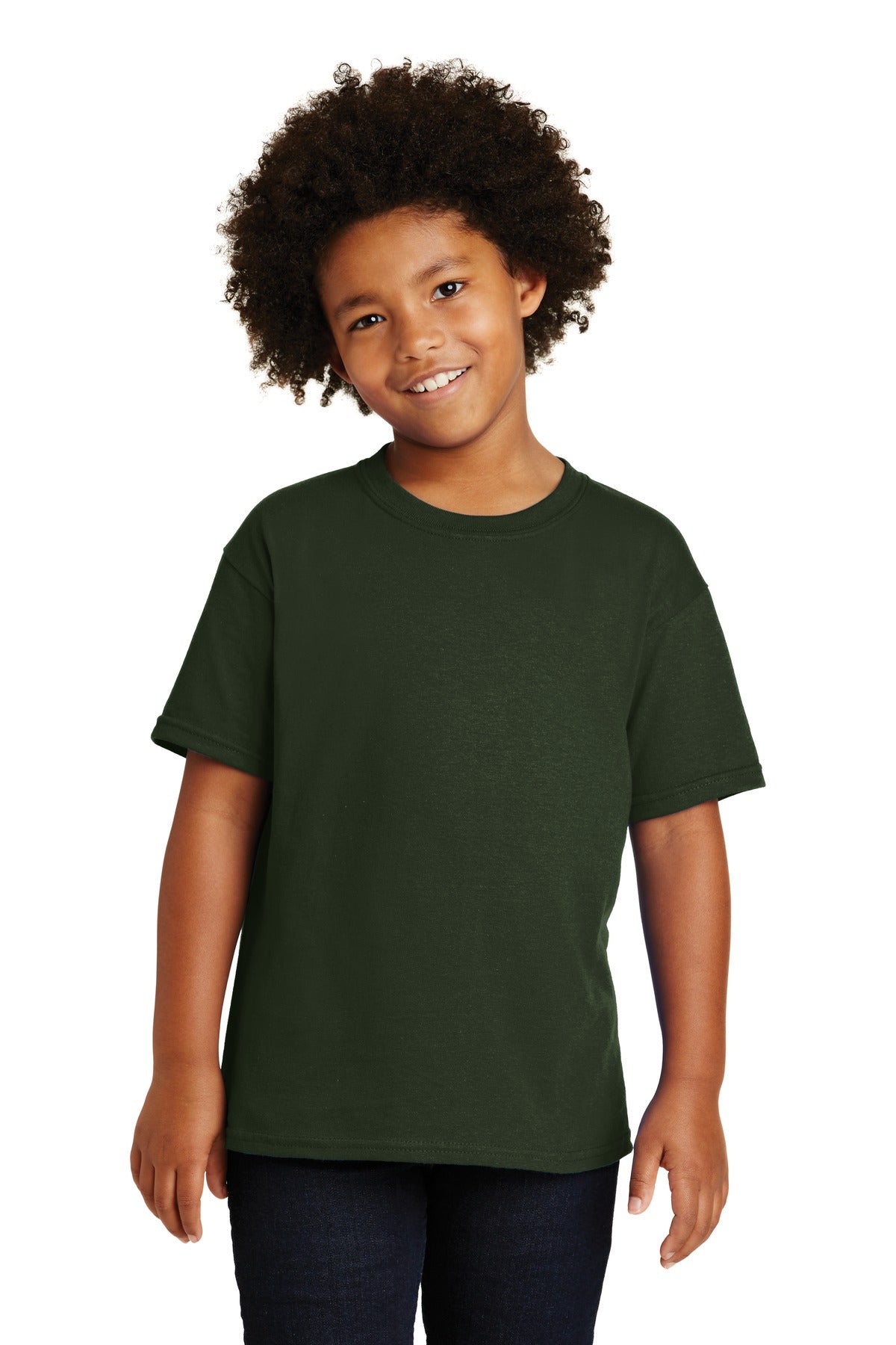 Gildan® - Youth Heavy Cotton™ 100% Cotton T-Shirt. 5000B [Forest] - DFW Impression