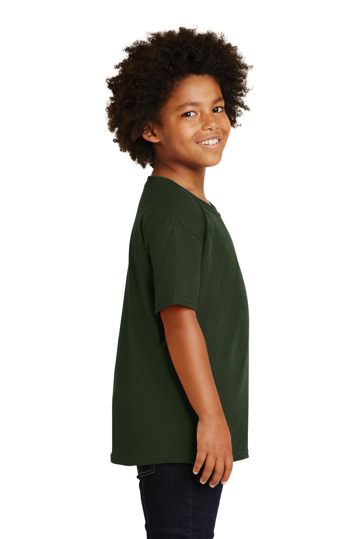 Gildan® - Youth Heavy Cotton™ 100% Cotton T-Shirt. 5000B [Forest] - DFW Impression