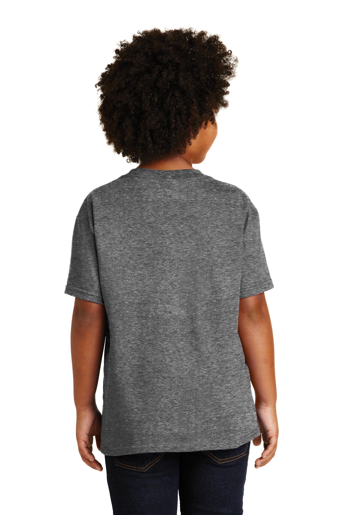 Gildan® - Youth Heavy Cotton™ 100% Cotton T-Shirt. 5000B [Graphite Heather] - DFW Impression