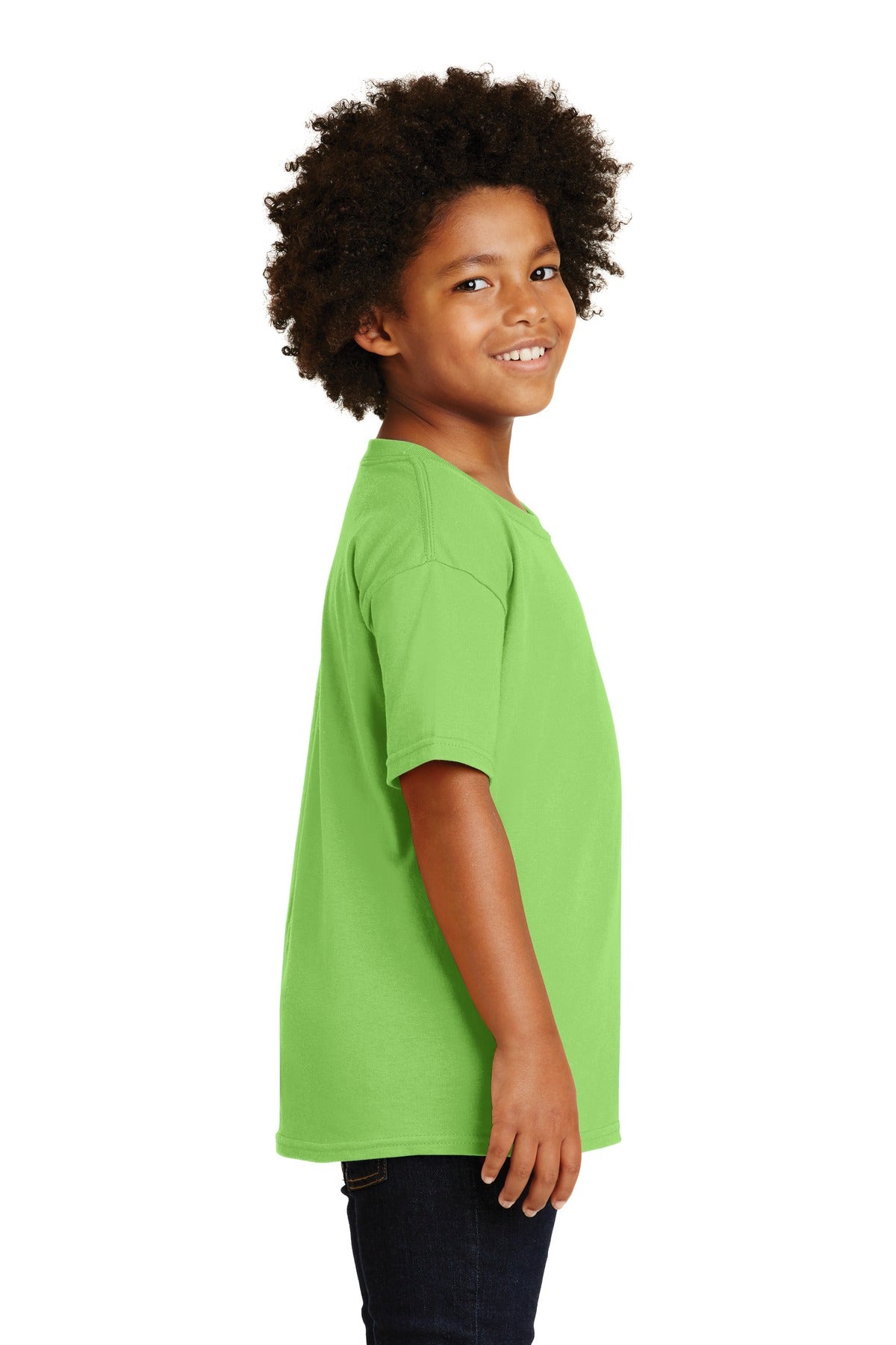 Gildan® - Youth Heavy Cotton™ 100% Cotton T-Shirt. 5000B [Lime] - DFW Impression