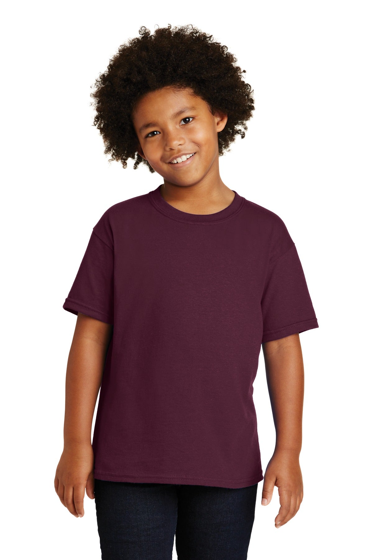 Gildan® - Youth Heavy Cotton™ 100% Cotton T-Shirt. 5000B [Maroon] - DFW Impression