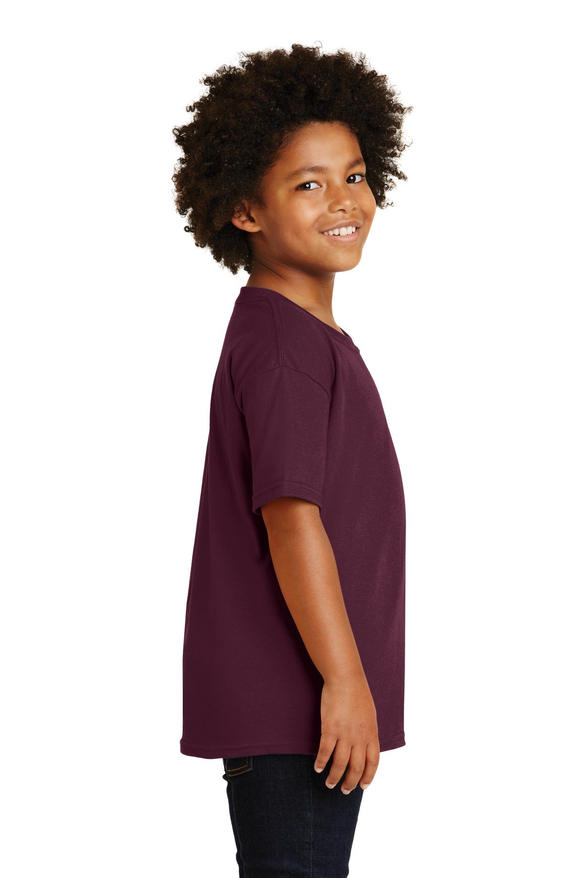 Gildan® - Youth Heavy Cotton™ 100% Cotton T-Shirt. 5000B [Maroon] - DFW Impression