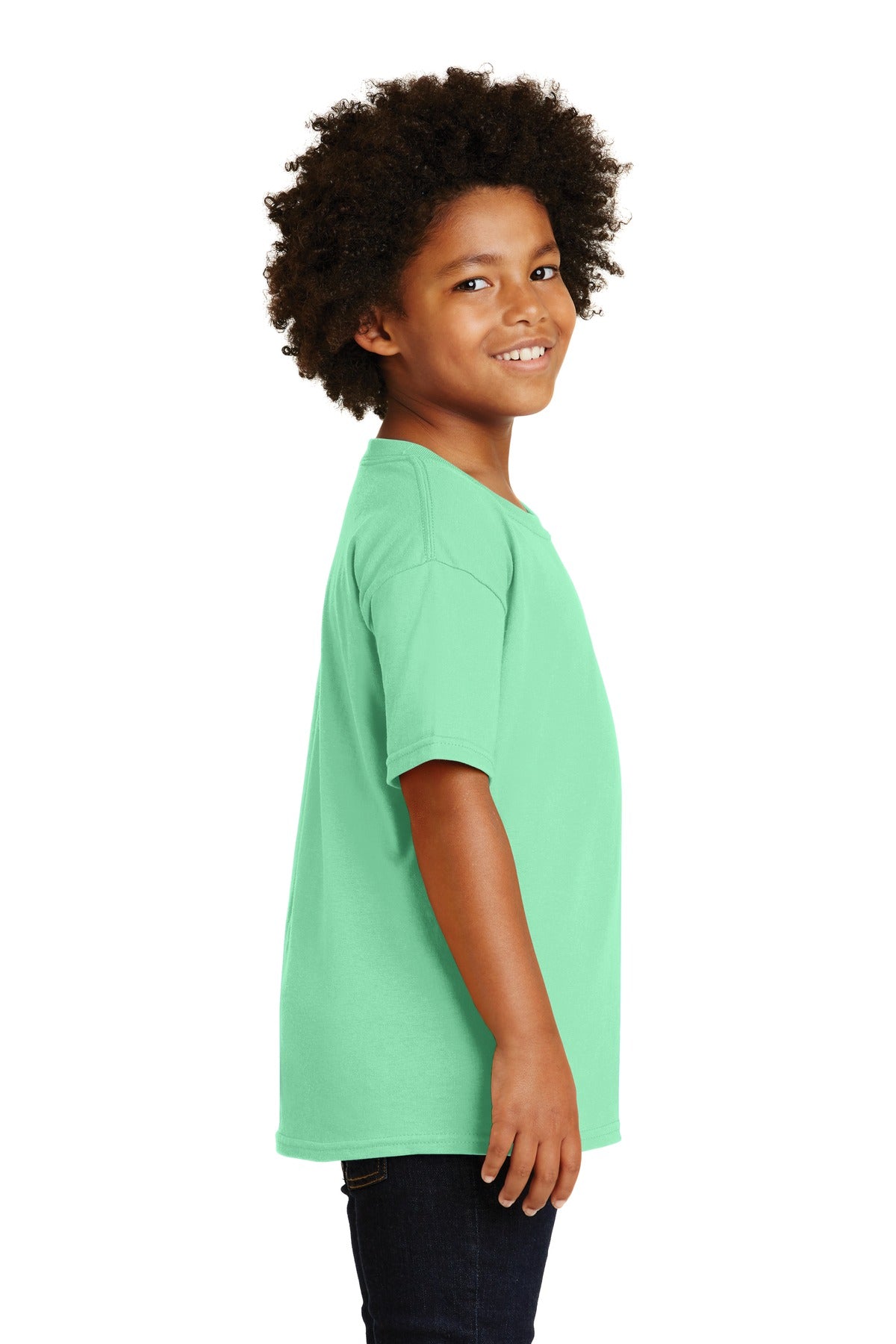 Gildan® - Youth Heavy Cotton™ 100% Cotton T-Shirt. 5000B [Mint Green] - DFW Impression