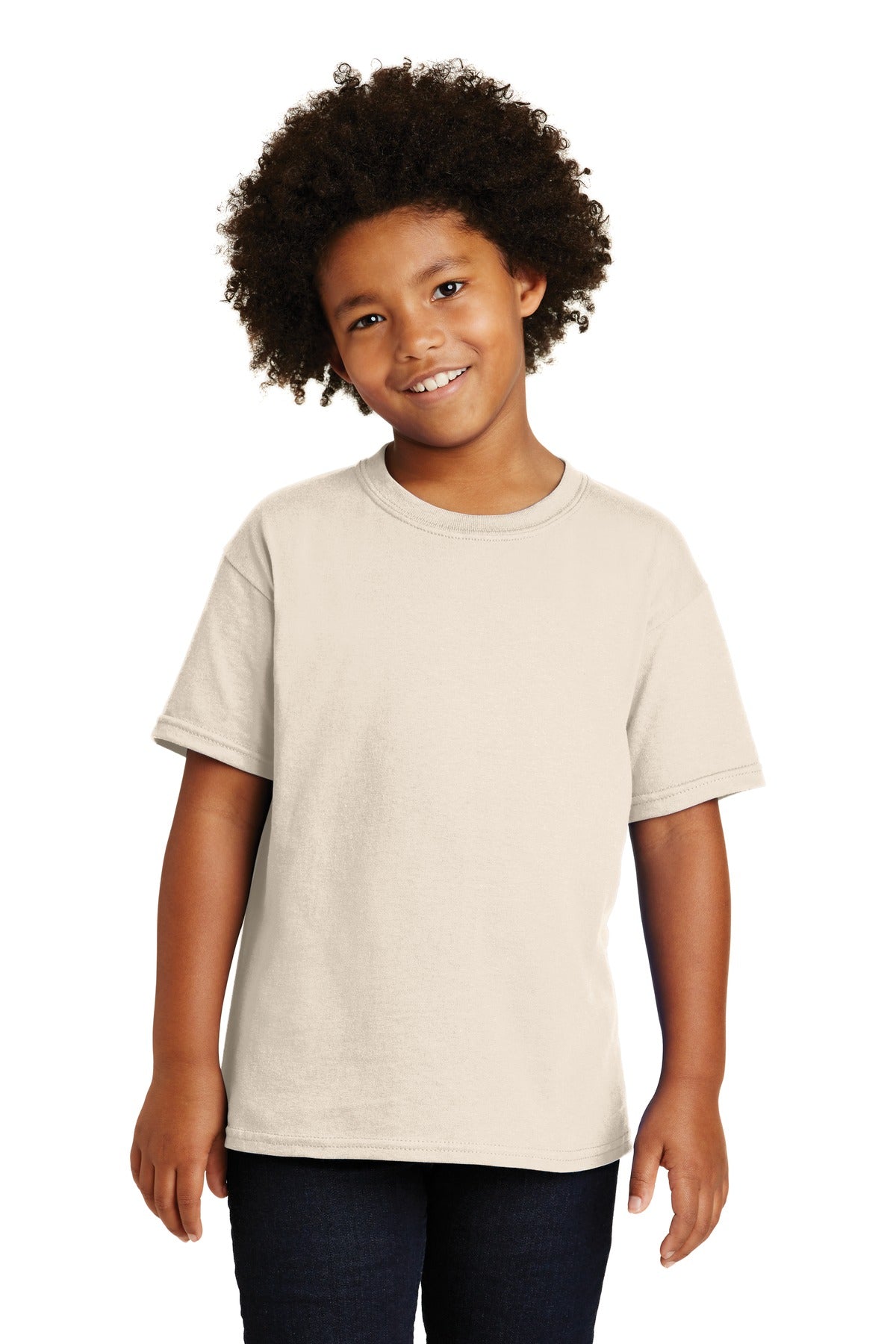 Gildan® - Youth Heavy Cotton™ 100% Cotton T-Shirt. 5000B [Natural] - DFW Impression