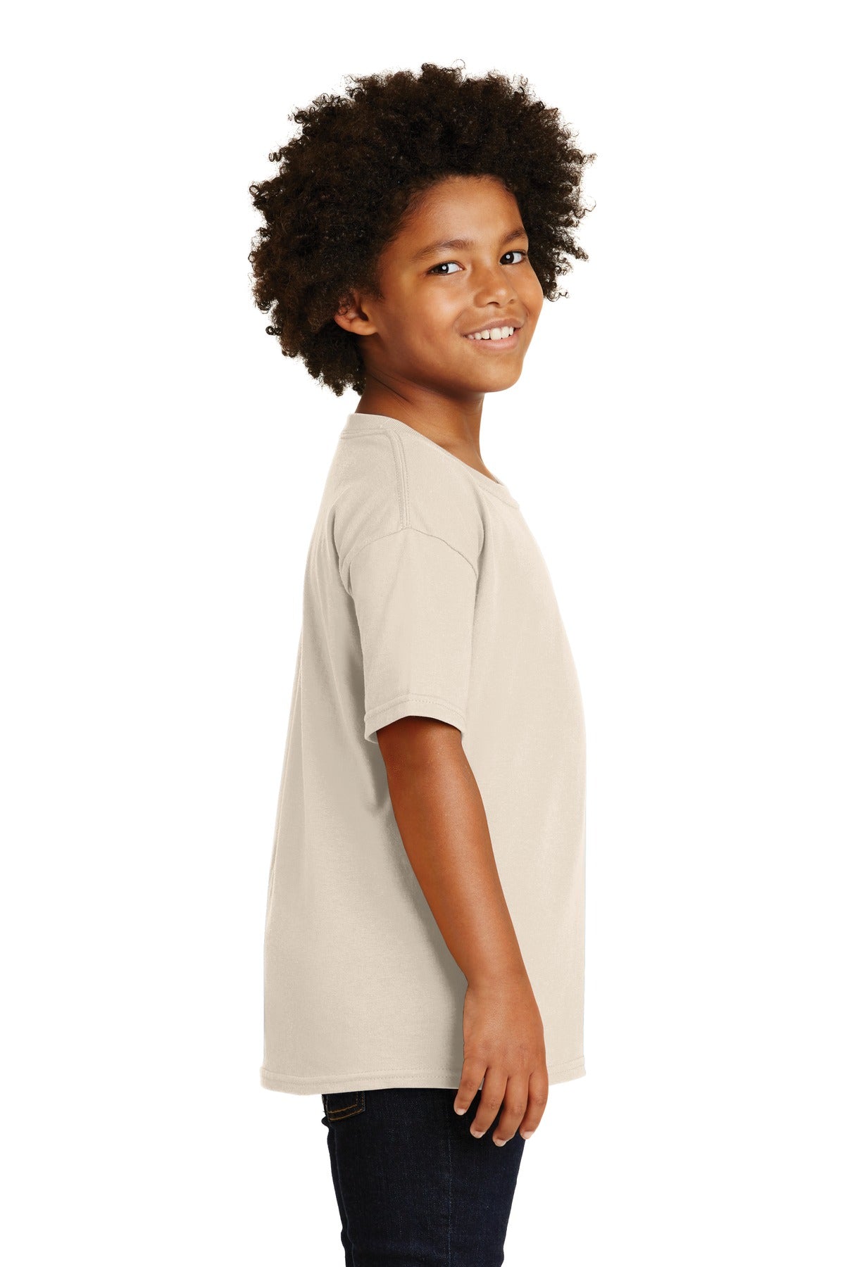 Gildan® - Youth Heavy Cotton™ 100% Cotton T-Shirt. 5000B [Natural] - DFW Impression