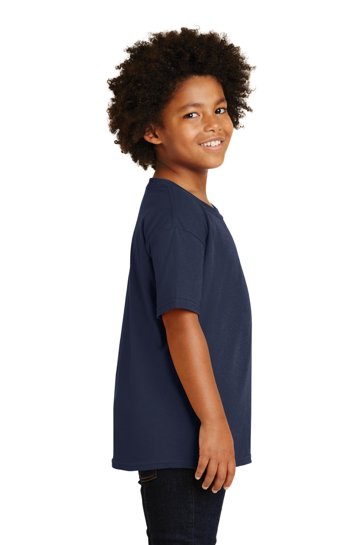 Gildan® - Youth Heavy Cotton™ 100% Cotton T-Shirt. 5000B [Navy] - DFW Impression