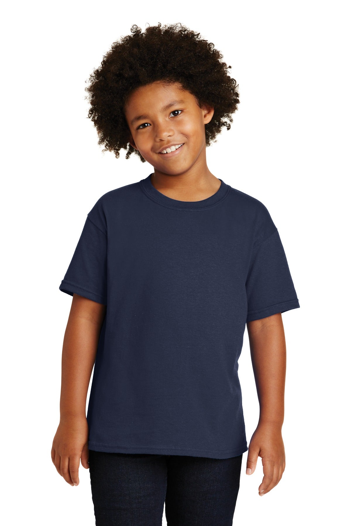 Gildan® - Youth Heavy Cotton™ 100% Cotton T-Shirt. 5000B [Navy] - DFW Impression