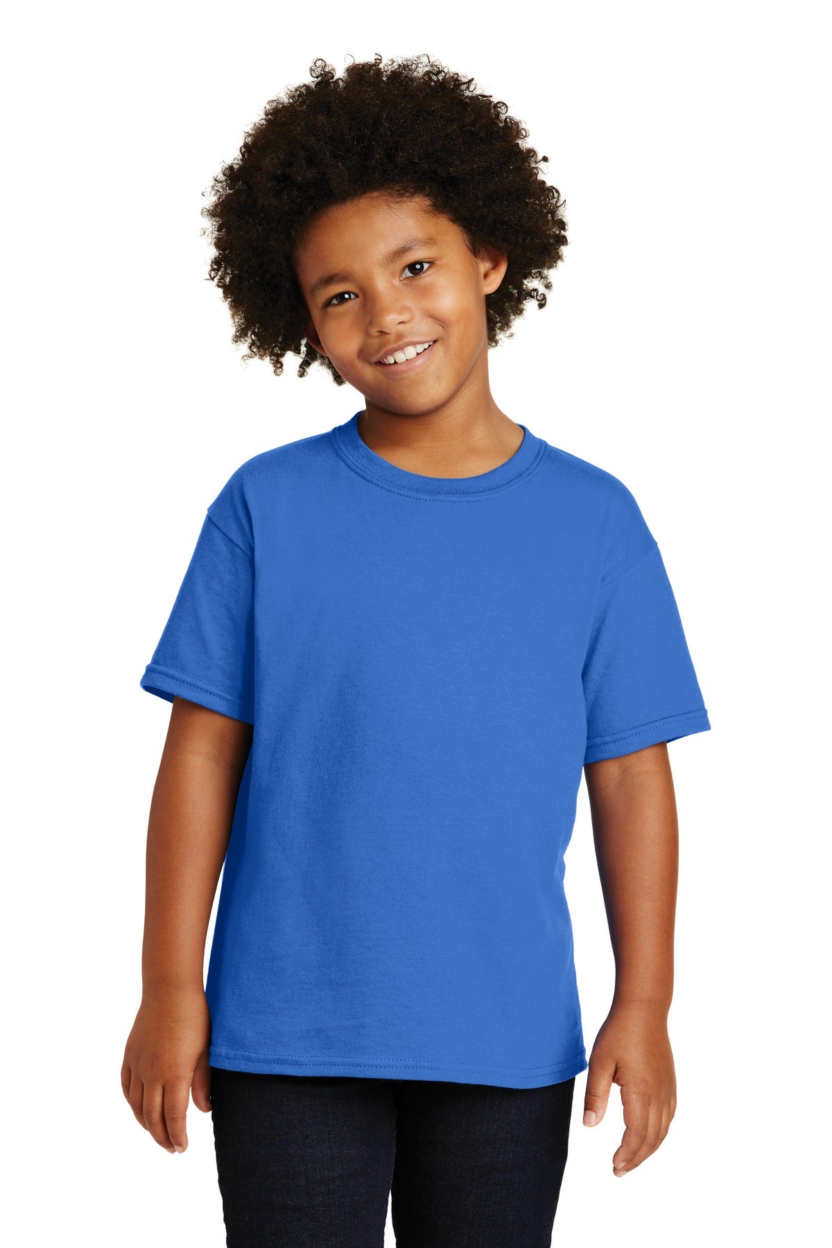 Gildan® - Youth Heavy Cotton™ 100% Cotton T-Shirt. 5000B [Neon Blue] - DFW Impression