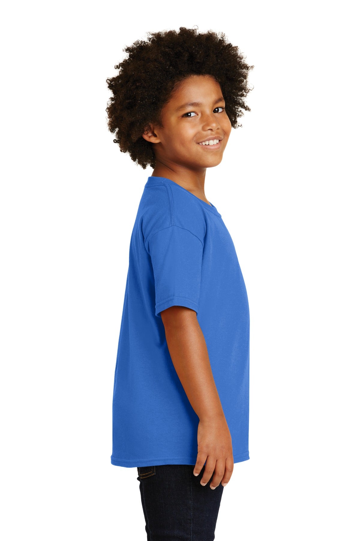 Gildan® - Youth Heavy Cotton™ 100% Cotton T-Shirt. 5000B [Neon Blue] - DFW Impression