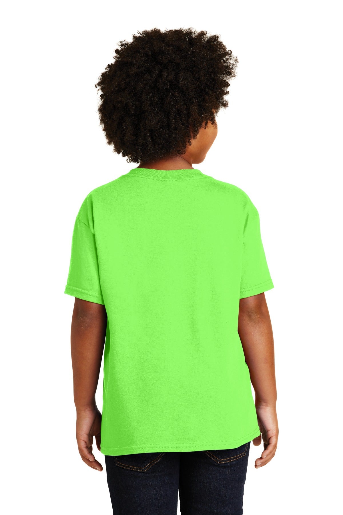 Gildan® - Youth Heavy Cotton™ 100% Cotton T-Shirt. 5000B [Neon Green] - DFW Impression