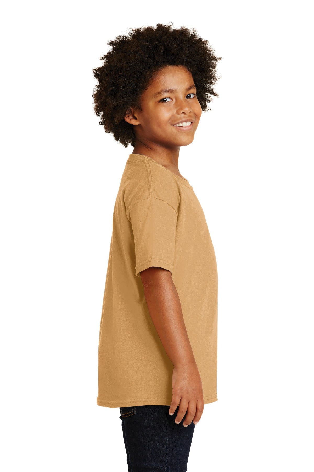 Gildan® - Youth Heavy Cotton™ 100% Cotton T-Shirt. 5000B [Old Gold] - DFW Impression