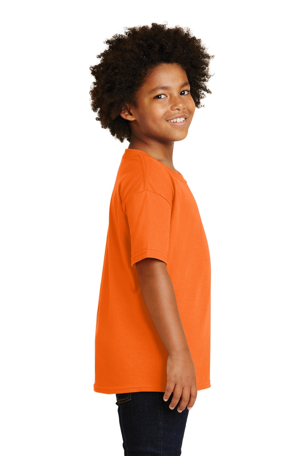 Gildan® - Youth Heavy Cotton™ 100% Cotton T-Shirt. 5000B [S. Orange] - DFW Impression