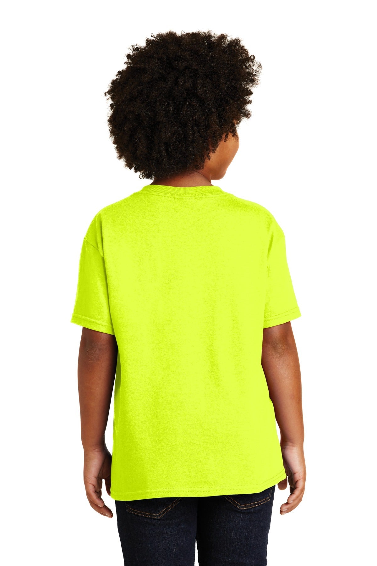 Gildan® - Youth Heavy Cotton™ 100% Cotton T-Shirt. 5000B [Safety Green] - DFW Impression