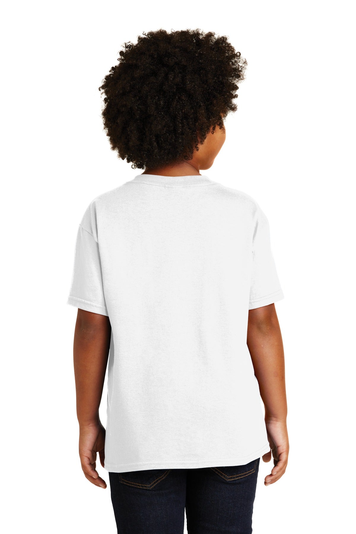 Gildan® - Youth Heavy Cotton™ 100% Cotton T-Shirt. 5000B [White] - DFW Impression