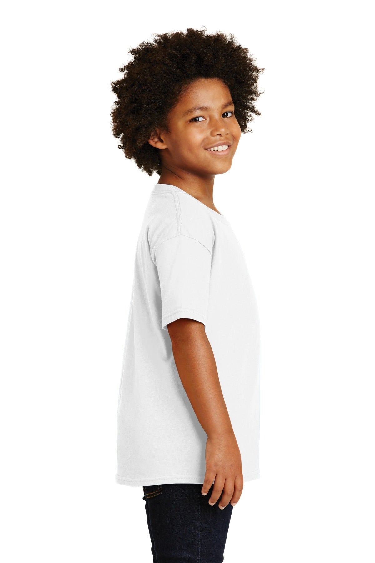 Gildan® - Youth Heavy Cotton™ 100% Cotton T-Shirt. 5000B [White] - DFW Impression