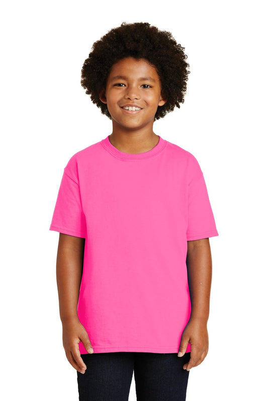 Gildan® - Youth Ultra Cotton®100% US Cotton T-Shirt. 2000B [Safety Pink] - DFW Impression