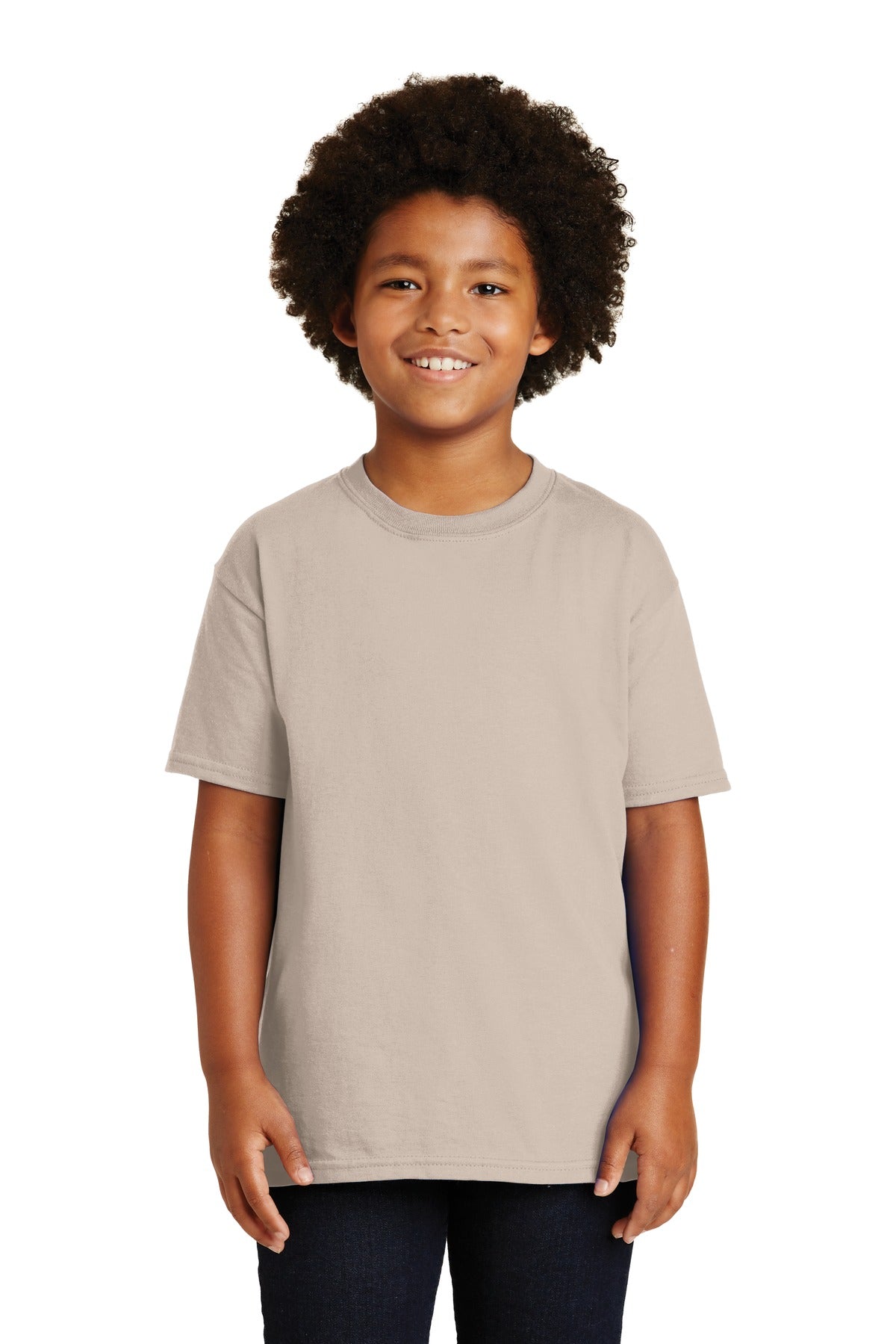 Gildan® - Youth Ultra Cotton®100% US Cotton T-Shirt. 2000B [Sand] - DFW Impression