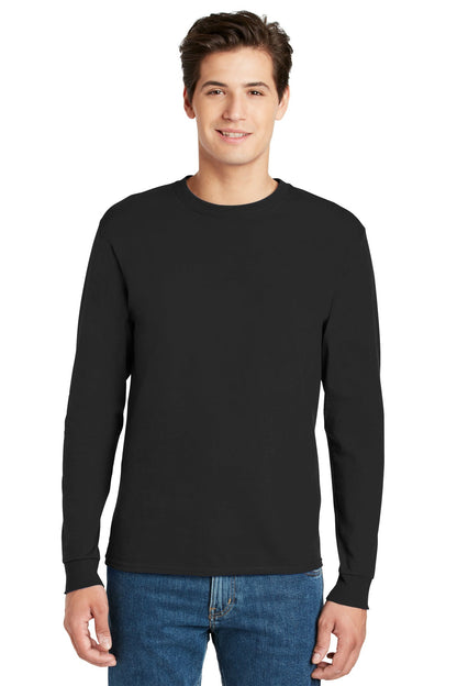 Hanes® - Authentic 100% Cotton Long Sleeve T-Shirt. 5586 [Black] - DFW Impression