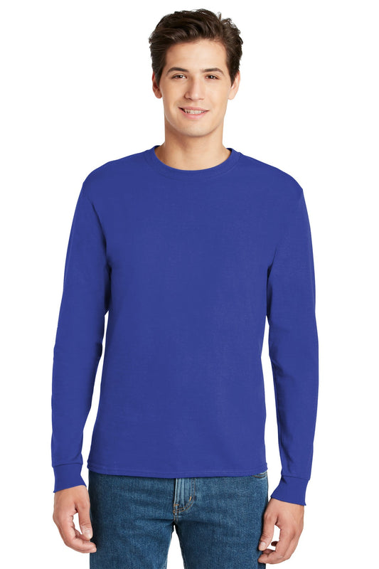 Hanes® - Authentic 100% Cotton Long Sleeve T-Shirt. 5586 [Deep Royal] - DFW Impression