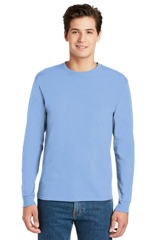 Hanes® - Authentic 100% Cotton Long Sleeve T-Shirt. 5586 [Light Blue] - DFW Impression