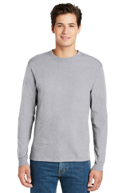 Hanes® - Authentic 100% Cotton Long Sleeve T-Shirt. 5586 [Light Steel*] - DFW Impression