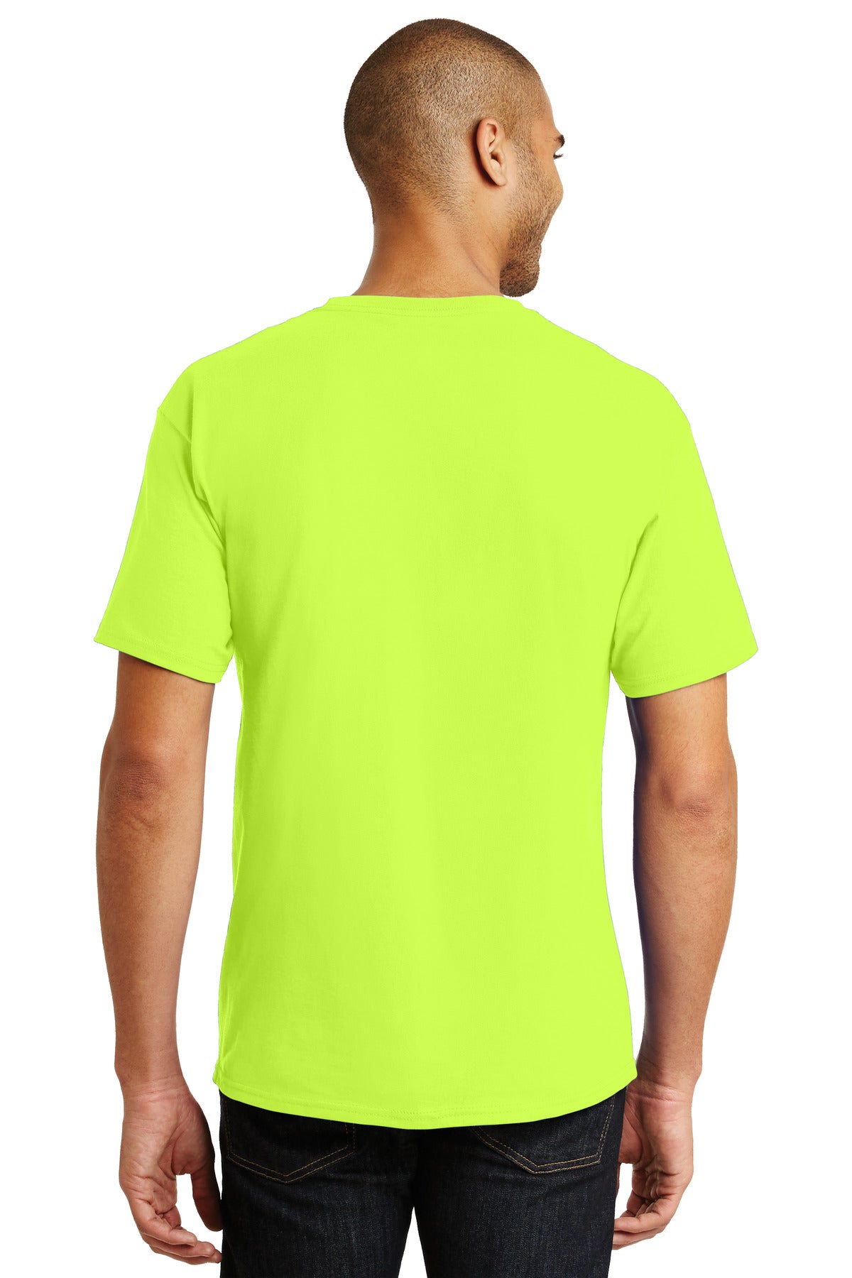 Hanes® - Authentic 100% Cotton T-Shirt. 5250 [Safety Green] - DFW Impression