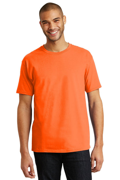 Hanes® - Authentic 100% Cotton T-Shirt. 5250 [Safety Orange] - DFW Impression