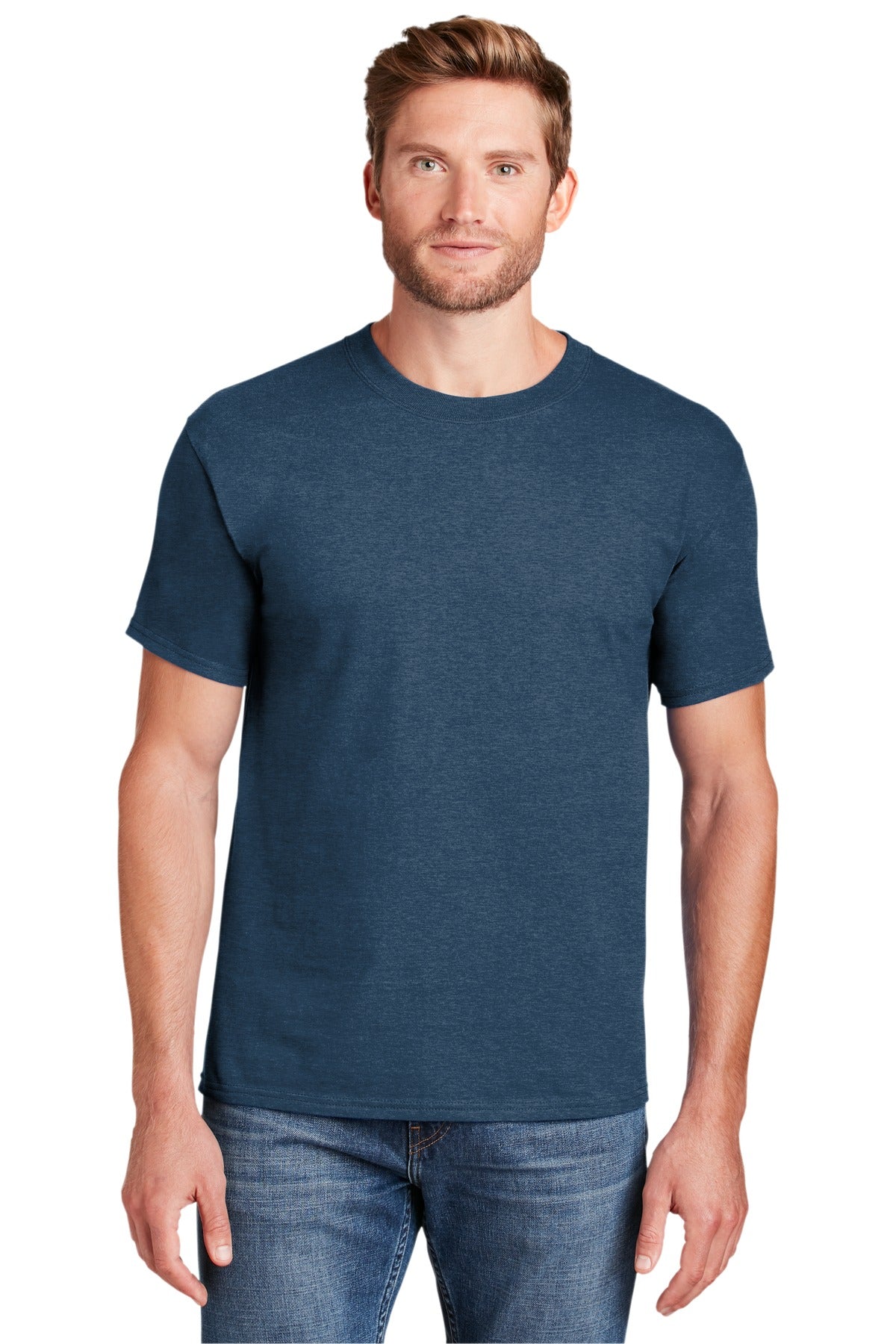 Hanes® Beefy-T® - 100% Cotton T-Shirt. 5180 [Heather Blue] - DFW Impression