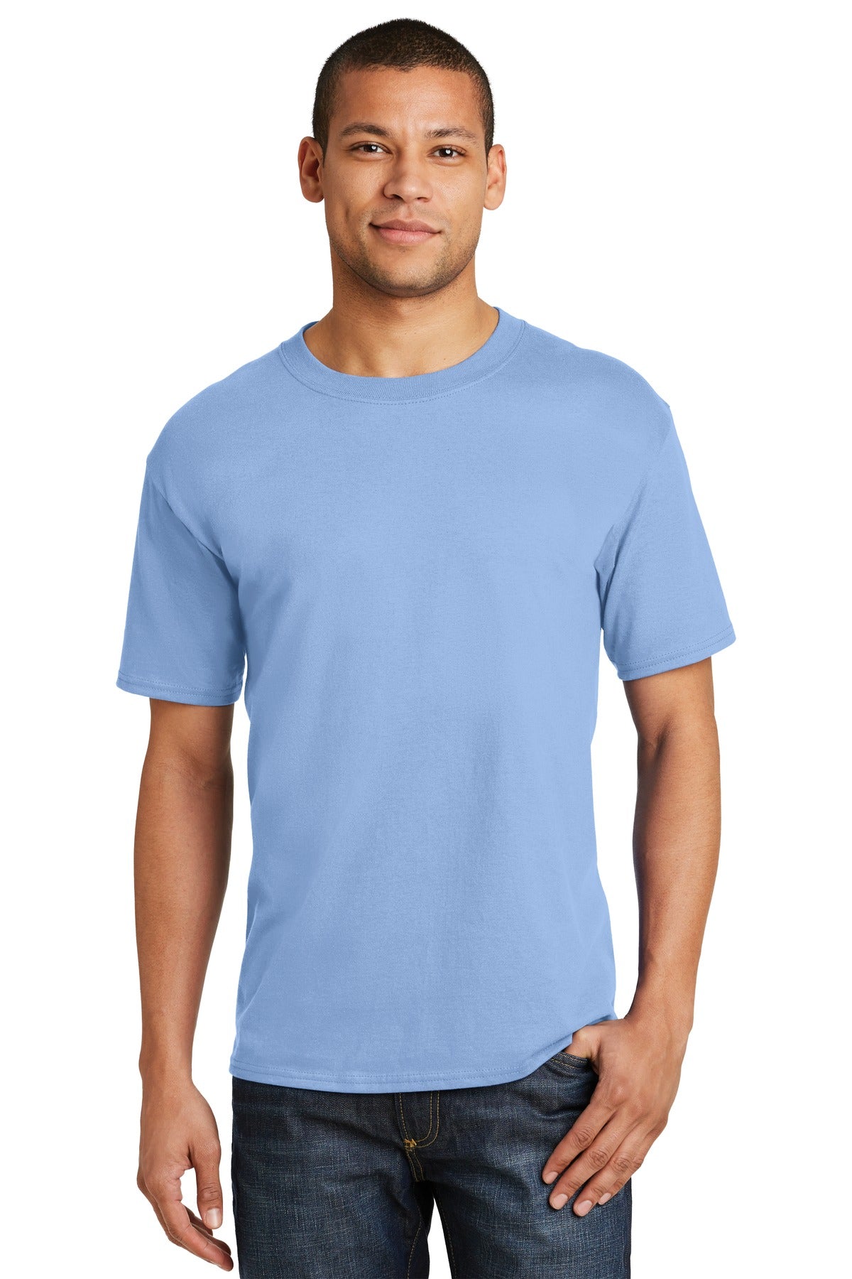 Hanes® Beefy-T® - 100% Cotton T-Shirt. 5180 [Light Blue] - DFW Impression