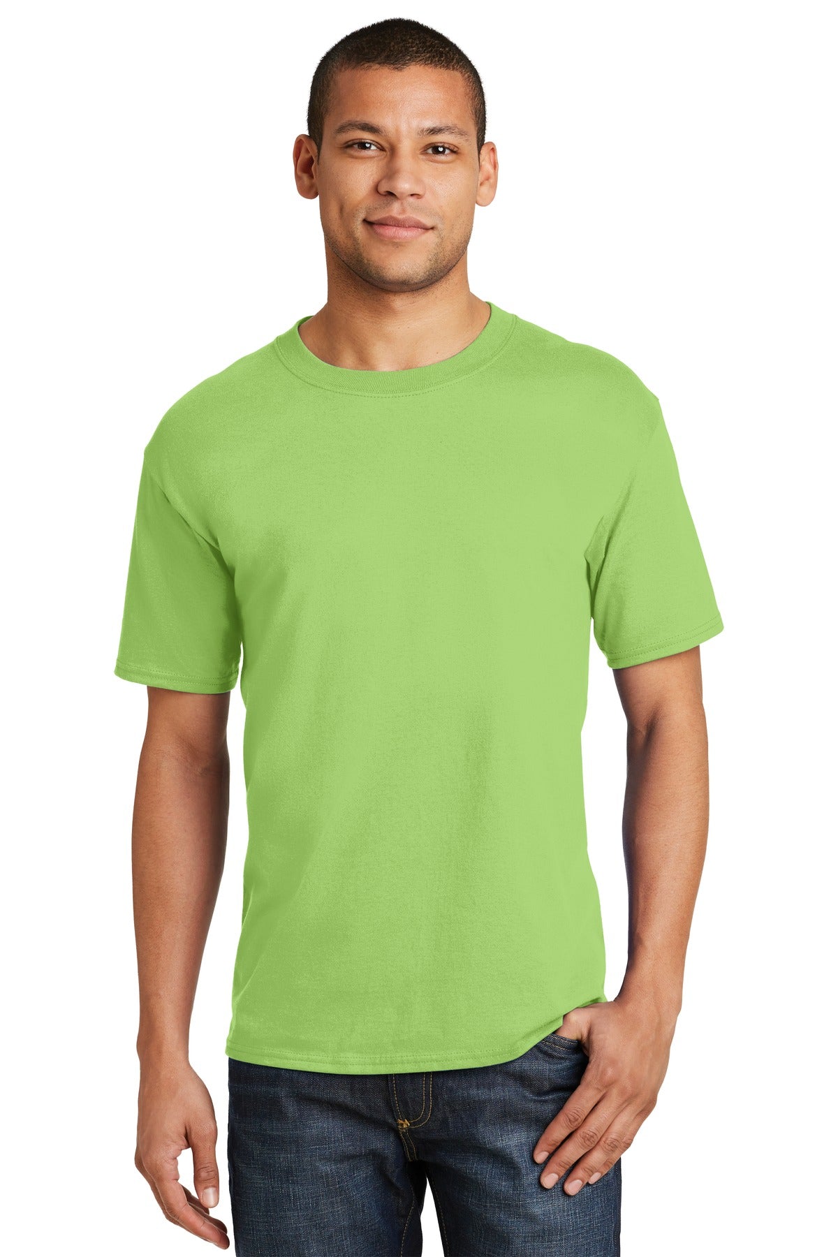 Hanes® Beefy-T® - 100% Cotton T-Shirt. 5180 [Lime] - DFW Impression