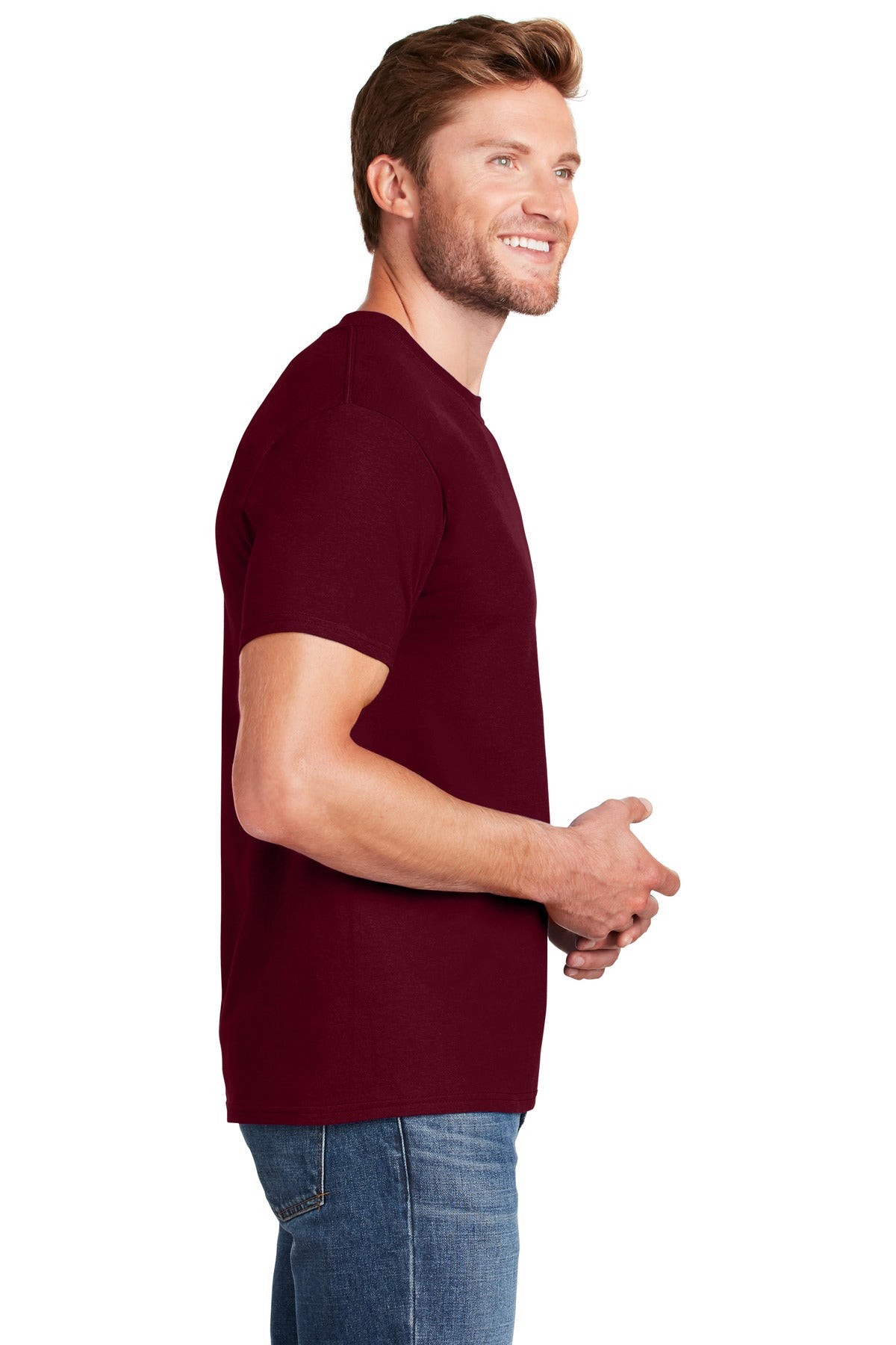 Hanes® Beefy-T® - 100% Cotton T-Shirt. 5180 [Maroon] - DFW Impression