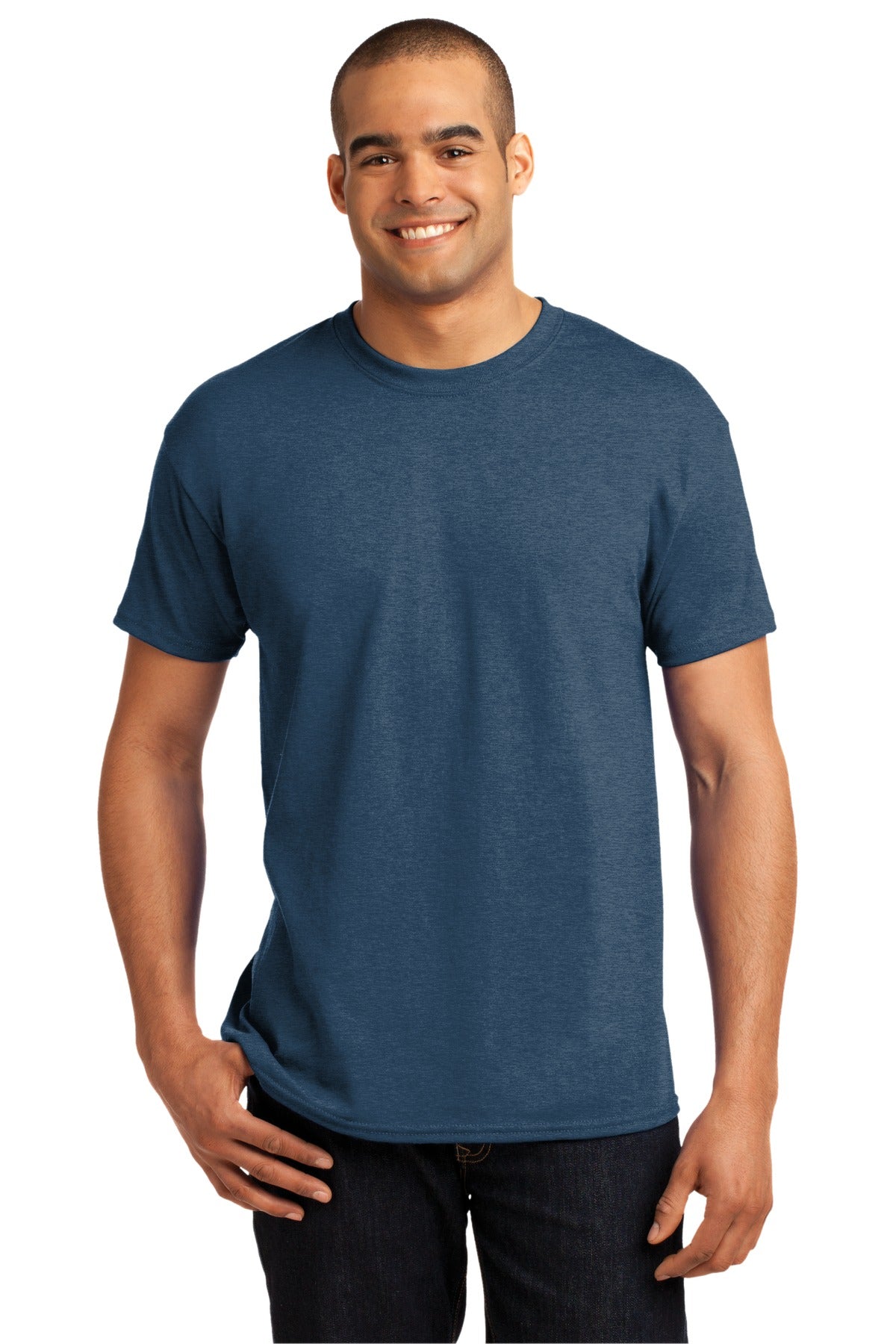 Hanes® - EcoSmart® 50/50 Cotton/Poly T-Shirt. 5170 [Heather Blue] - DFW Impression