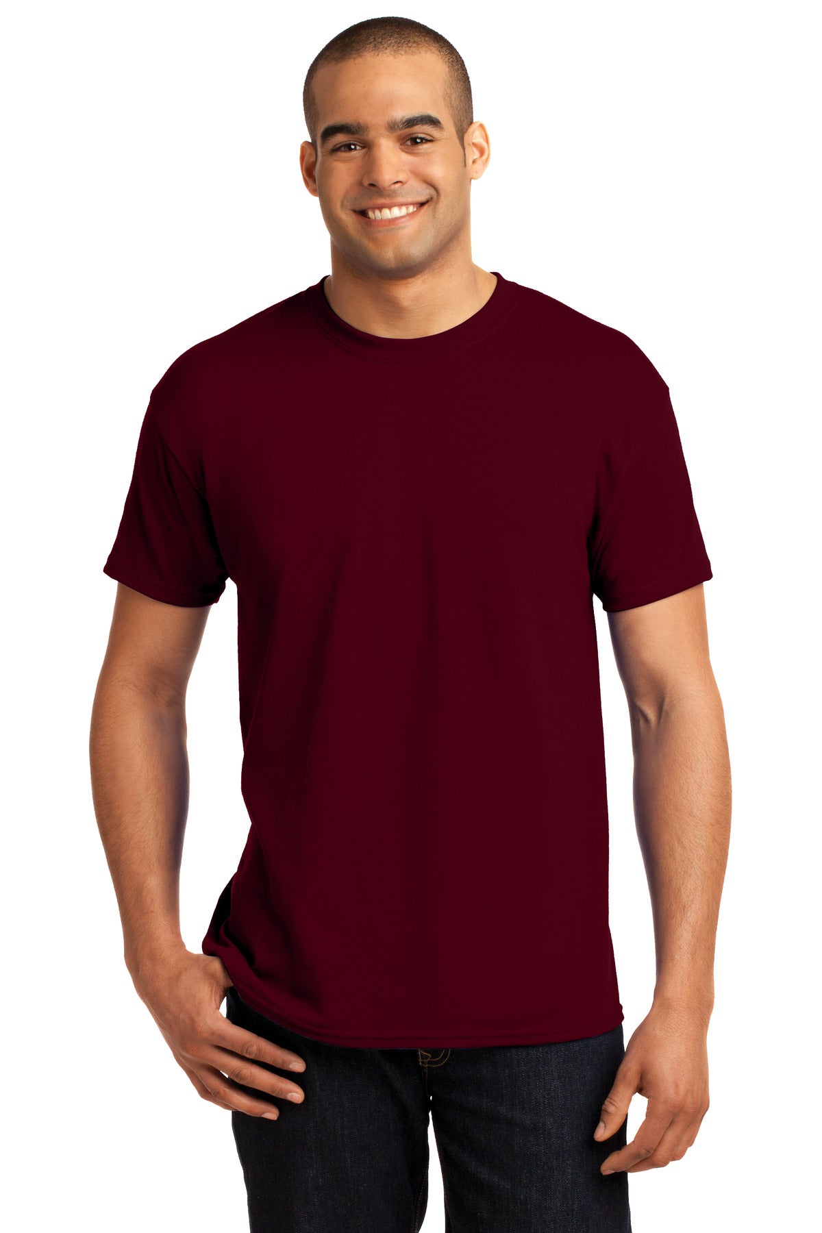 Hanes® - EcoSmart® 50/50 Cotton/Poly T-Shirt. 5170 [Maroon] - DFW Impression