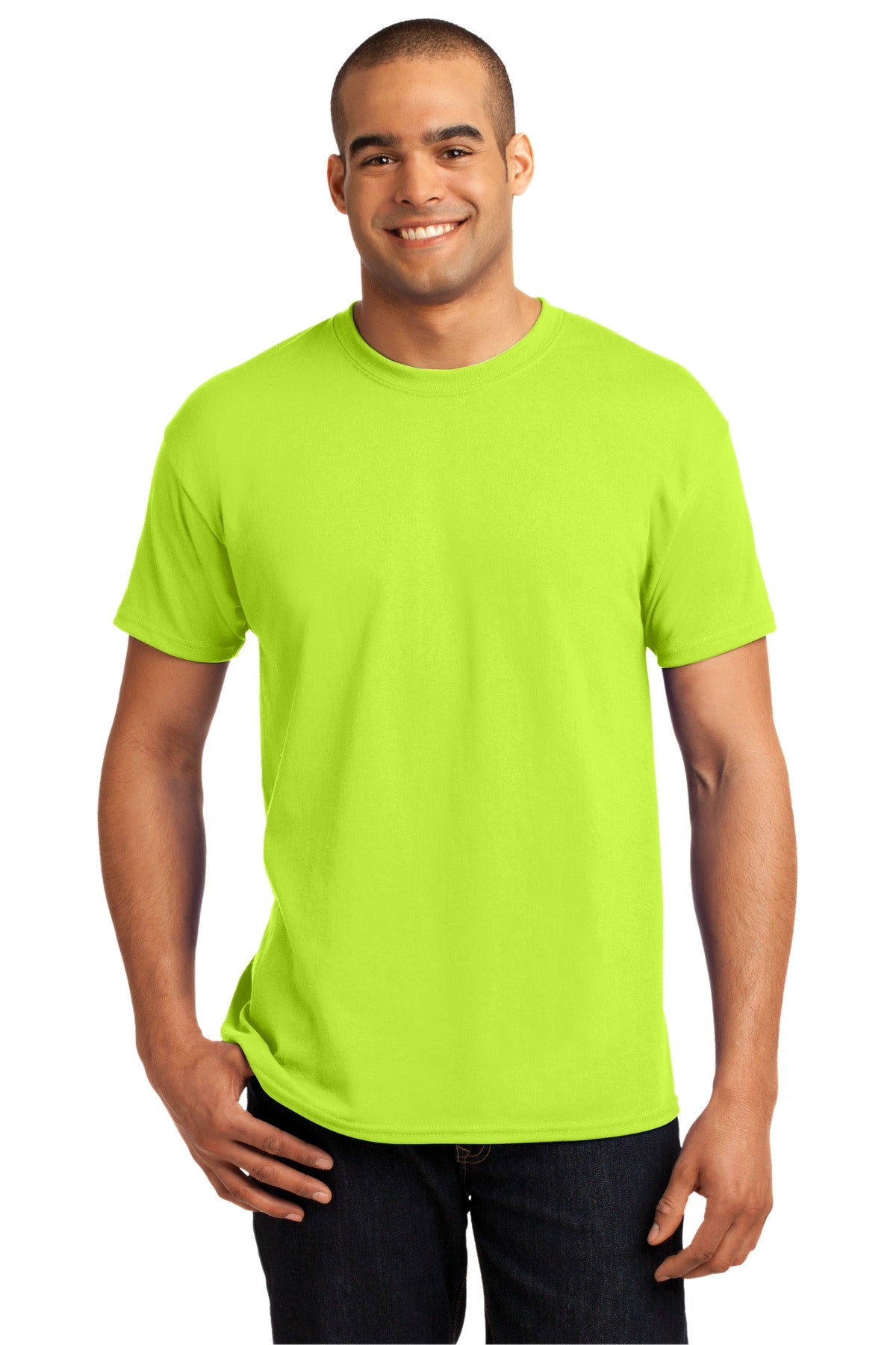 Hanes® - EcoSmart® 50/50 Cotton/Poly T-Shirt. 5170 [Safety Green] - DFW Impression