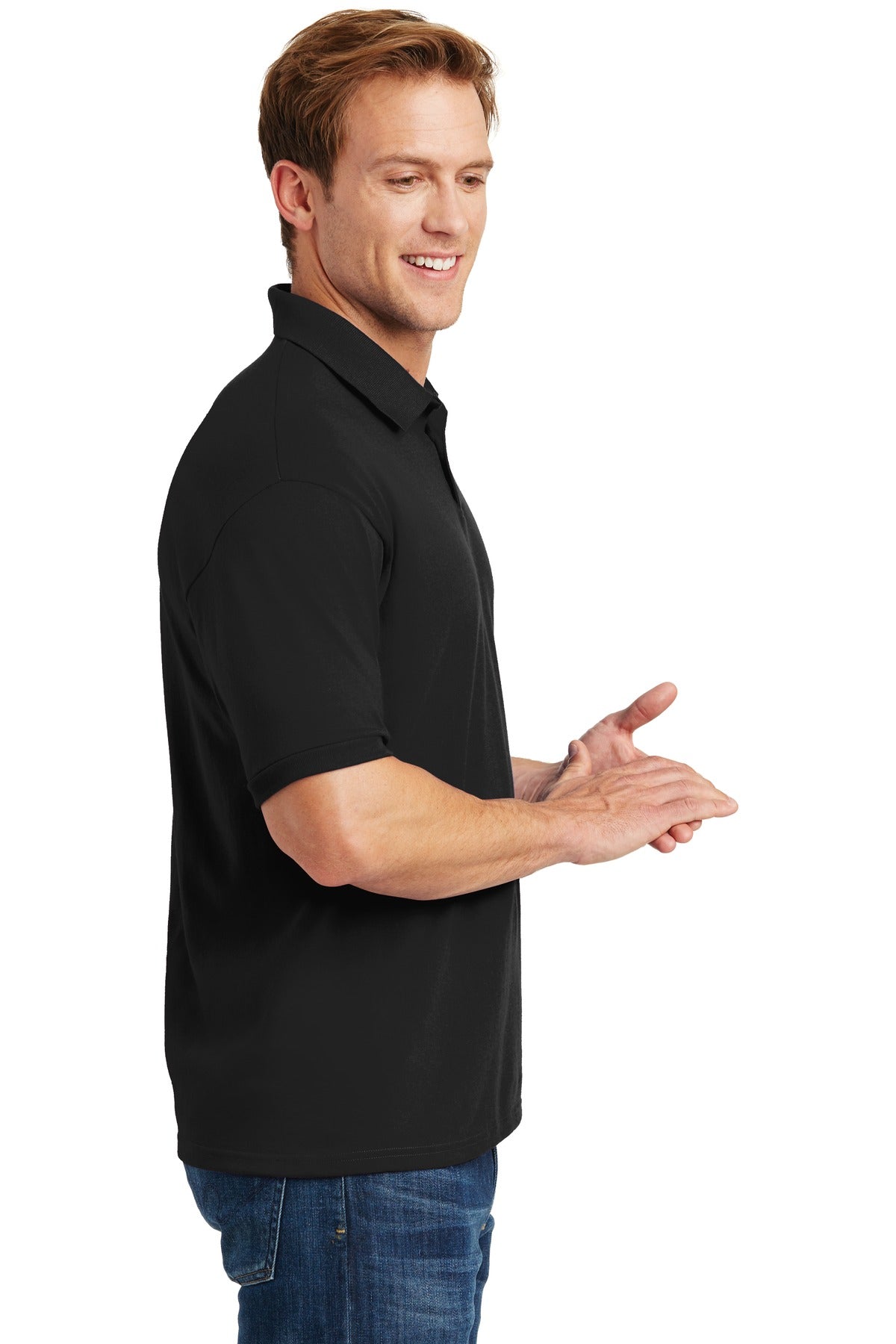 Hanes® EcoSmart® - 5.2-Ounce Jersey Knit Sport Shirt. 054X - DFW Impression
