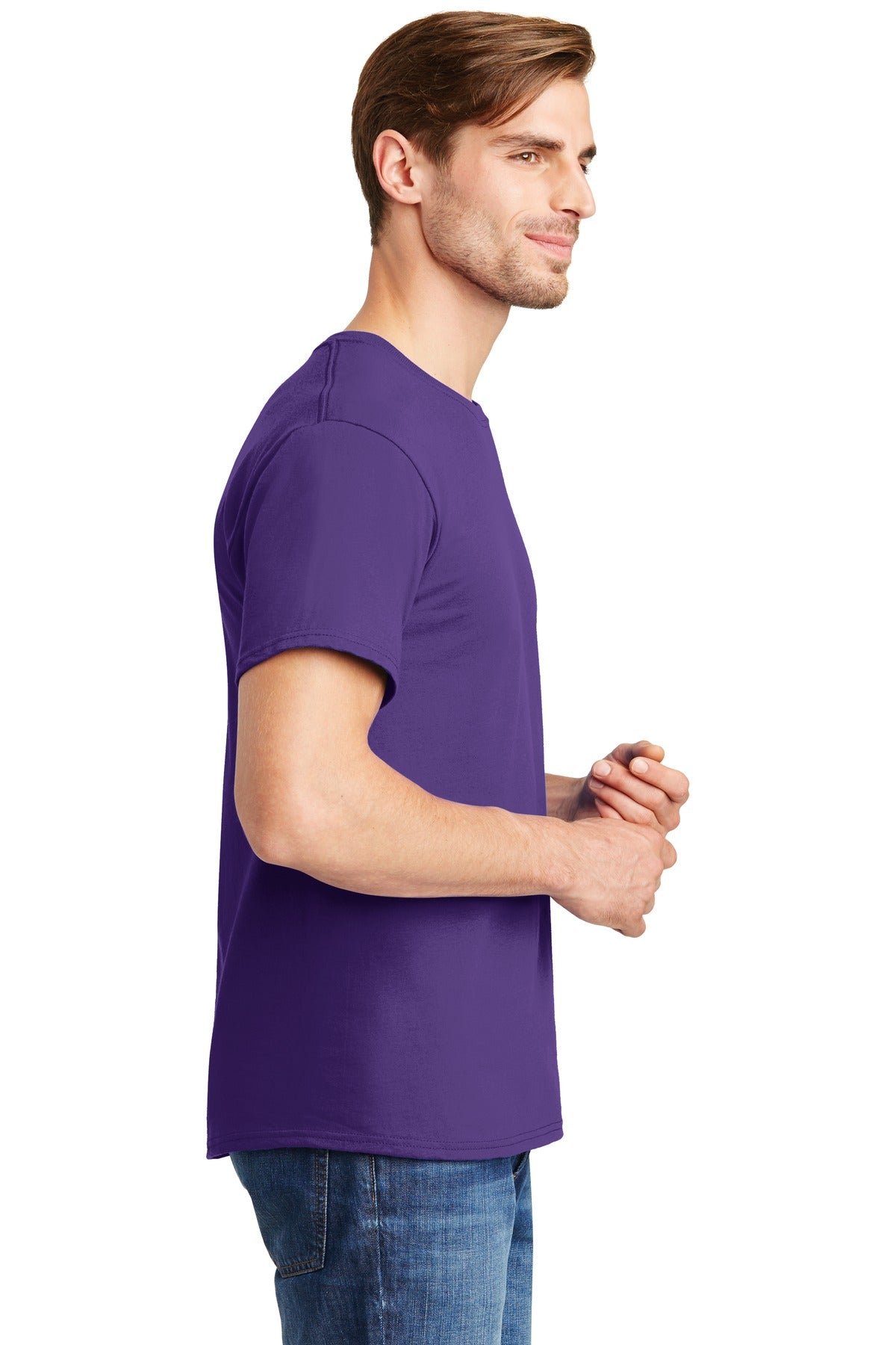 Hanes purple 2024 t shirt