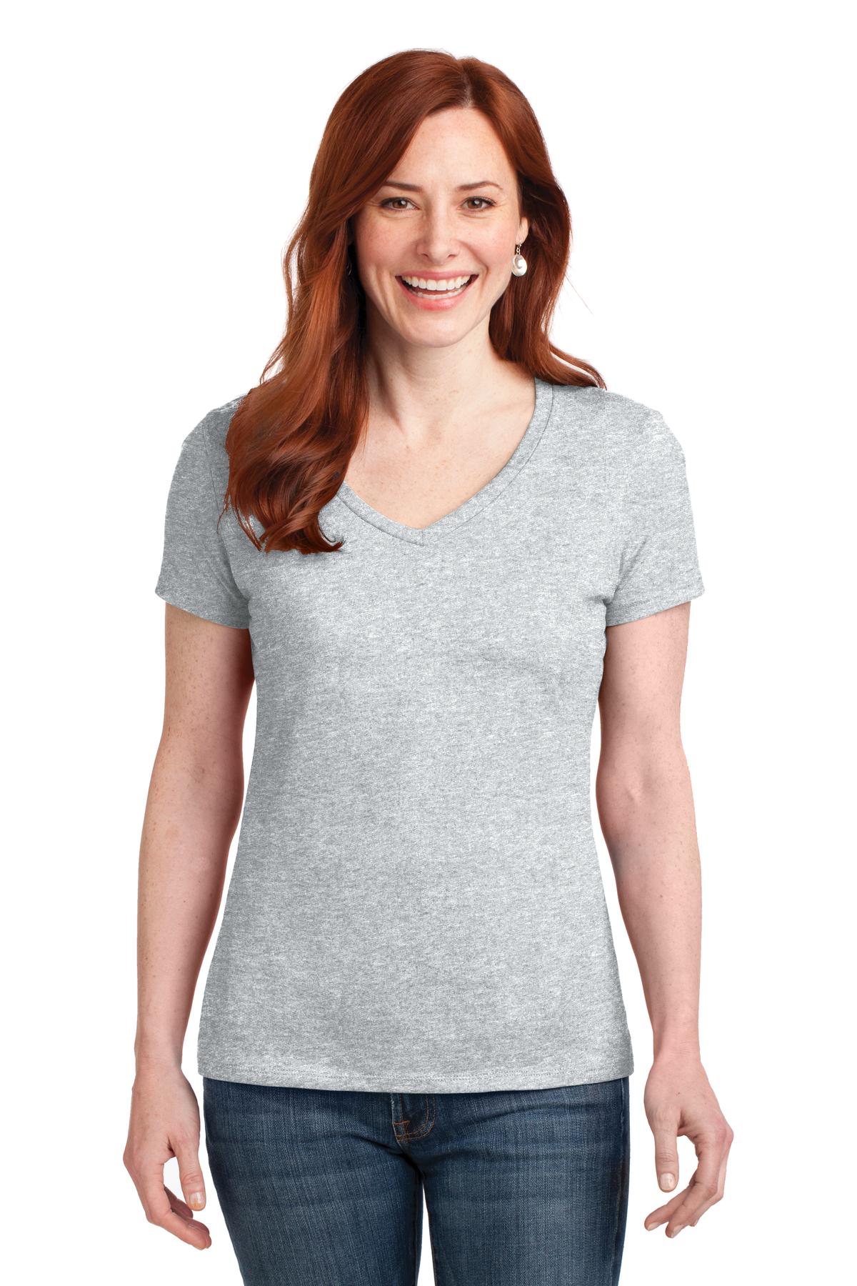 Hanes® Ladies Perfect-T Cotton V-Neck T-Shirt. S04V - DFW Impression