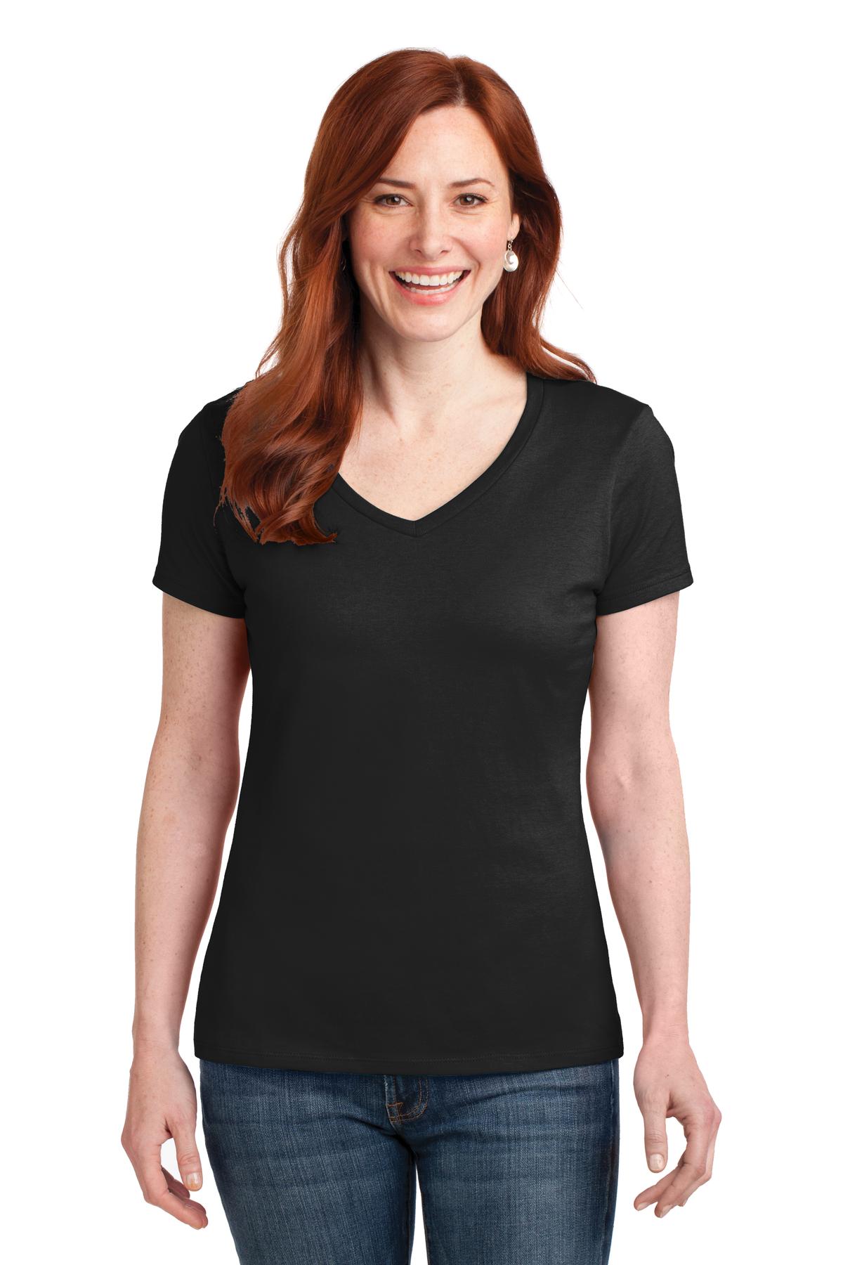 Hanes® Ladies Perfect-T Cotton V-Neck T-Shirt. S04V - DFW Impression